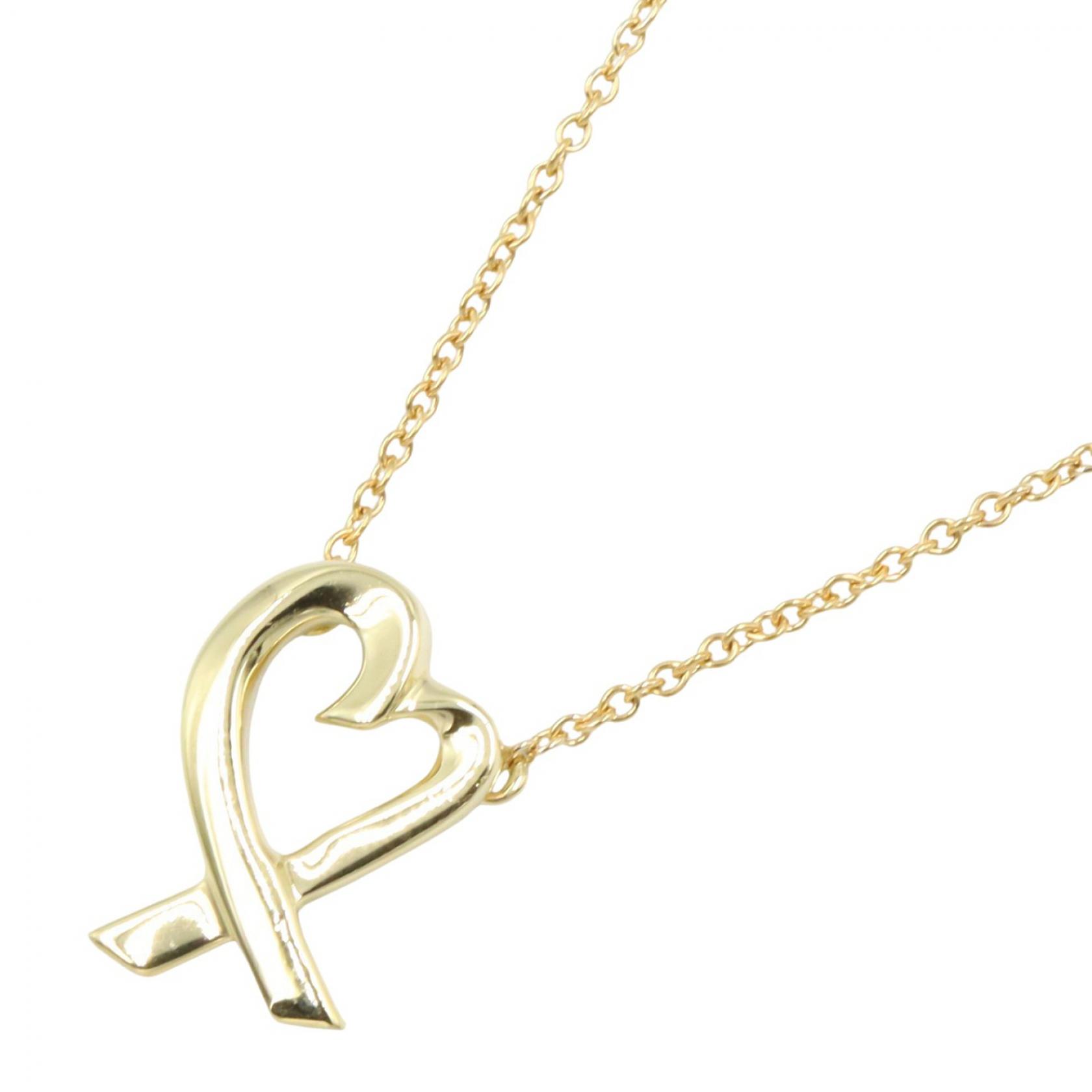 【10%OFFクーポン 7/26 9:59〆】 ティファニー TIFFANY&CO ラビングハート ネックレス ネックレス ジュエリー K18(イエローゴールド) レディース ゴールド系 【中古】|Brandoff銀座
