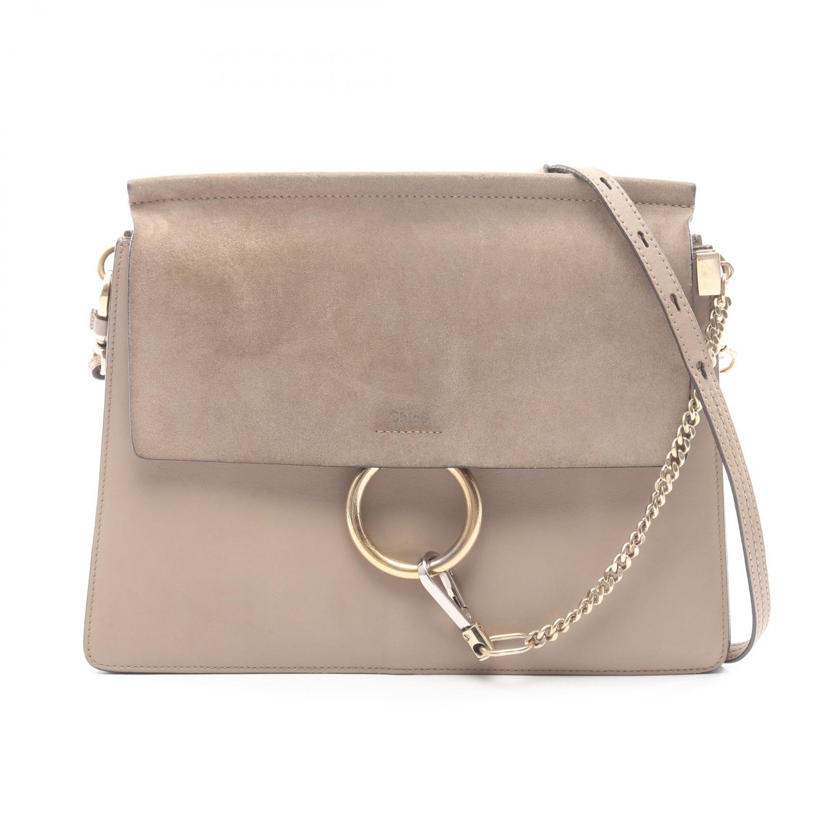クロエ Chloe フェイ ショルダーバッグ ショルダーバッグ バッグ スウェード レザー レディース ベージュ系 【中古】｜Brandoff銀座