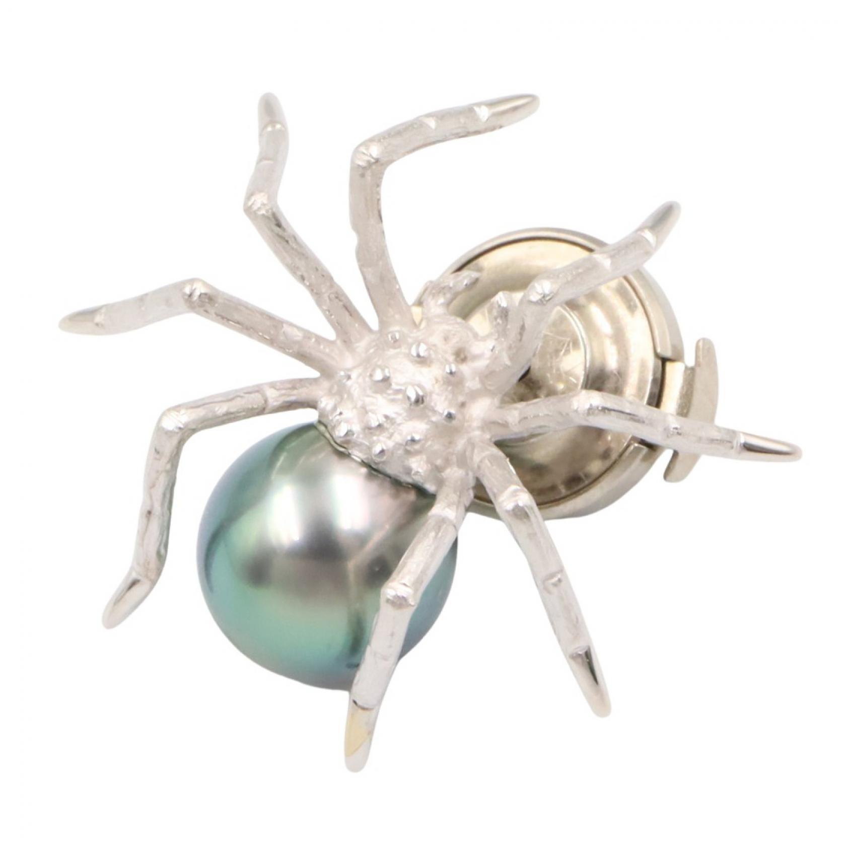 【10%OFFクーポン 7/26 9:59〆】 ジュエリー JEWELRY パール ブローチ ブローチ アクセサリー K18WG(ホワイトゴールド) パール レディース シルバー系 / グリーン系 パール 4.5g 【中古】|Brandoff銀座