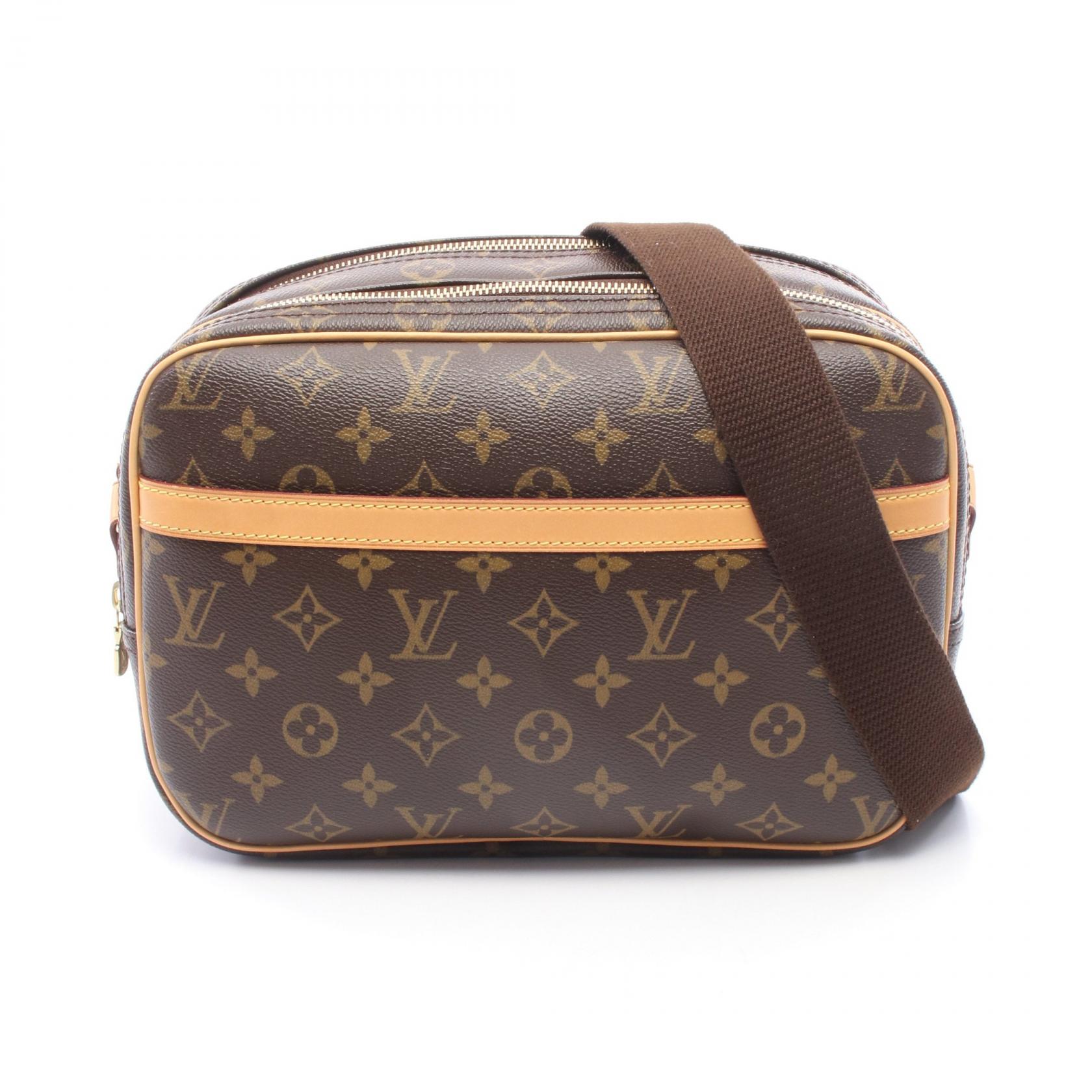 【15%OFFクーポン 7/26 9:59〆】ルイ・ヴィトン LOUIS VUITTON リポーターPM ショルダーバッグ バッグ PVCコーティングキャンバス レザー モノグラム レディース ブラウン系 M45254 【中古】|Brandoff銀座