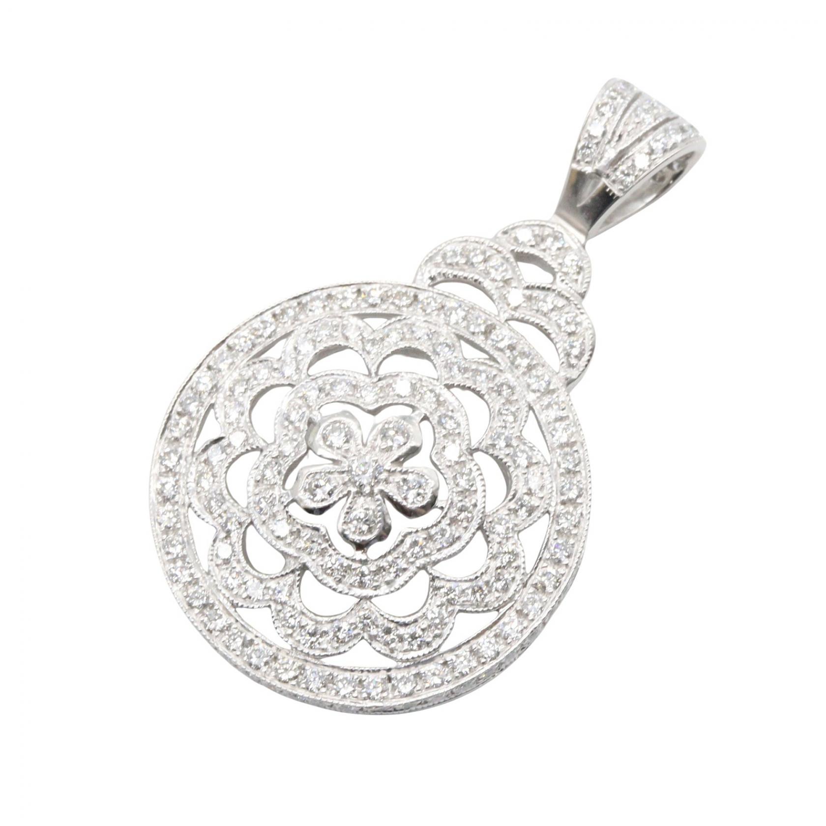 ジュエリー JEWELRY ダイヤ トップ ペンダントトップ ジュエリー K18WG（ホワイトゴールド） ダイヤモンド レディース シルバー系 / クリア系 ﾀﾞｲﾔ 8.9g 【中古】｜Brandoff銀座