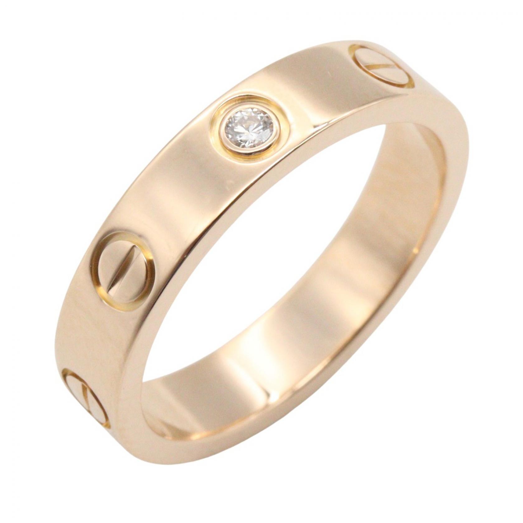 カルティエ CARTIER ミニラブリング 1PD リング・指輪 ジュエリー K18PG（ピンクゴールド） ダイヤモンド レディース ゴールド系 / クリア系 B4050700 【中古】｜Brandoff銀座