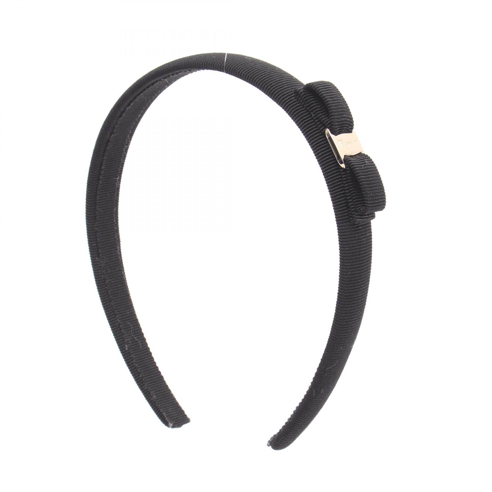 【10%OFFクーポン 7/26 9:59〆】 サルヴァトーレフェラガモ Salvatore Ferragamo ヴァラリボン カチューシャ 衣料品 コットン / プラスチック レディース ブラック系 430314340086 【新品】｜Brandoff銀座