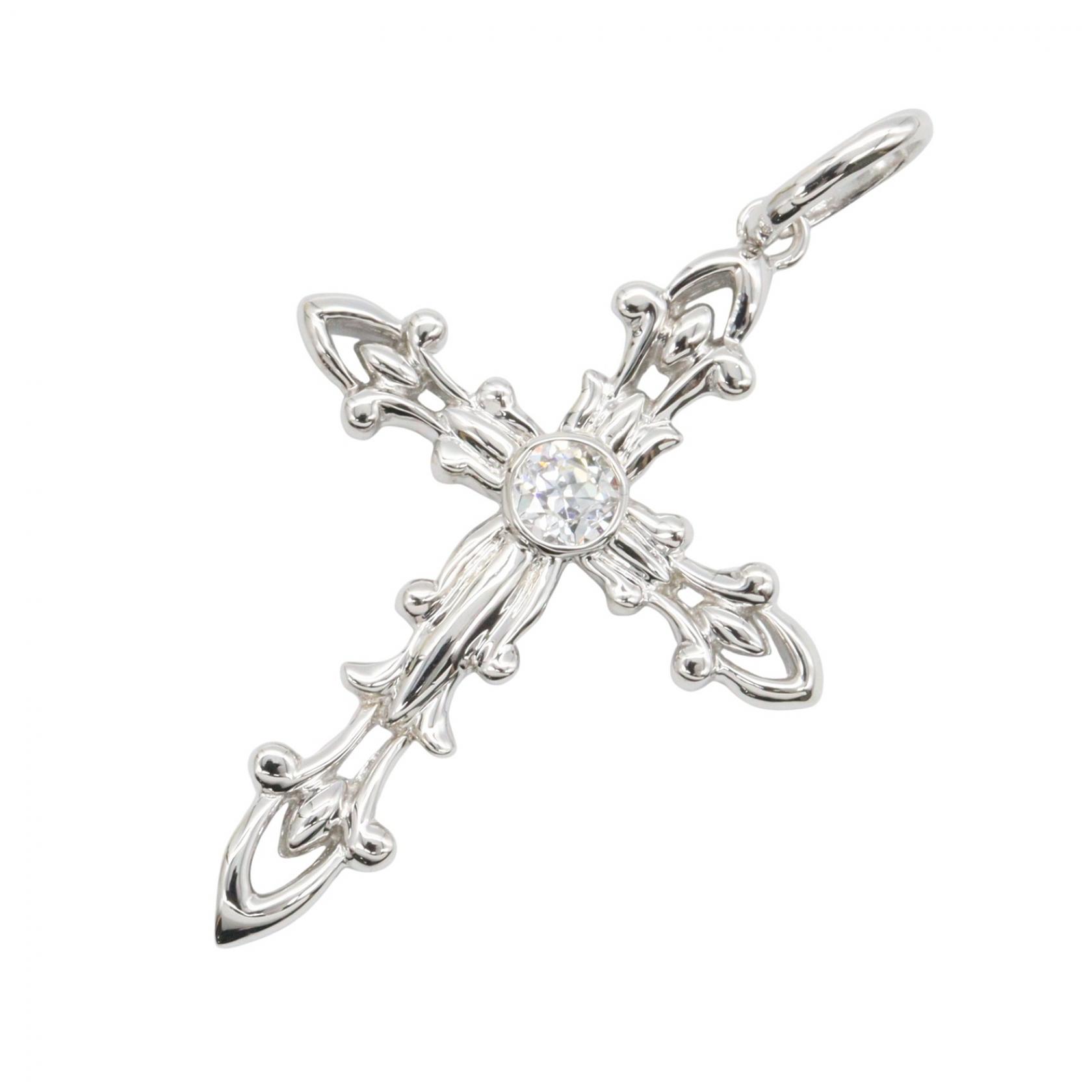 【10%OFFクーポン 7/26 9:59〆】 ジュエリー JEWELRY ダイヤトップ ペンダントトップ ジュエリー K18WG(ホワイトゴールド) ダイヤモンド メンズ レディース シルバー系 / クリア系 ダイヤ 7.2g 【中古】|Brandoff銀座