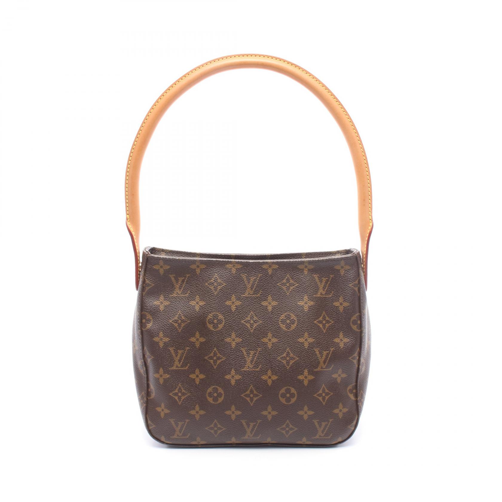 【15%OFFクーポン 7/26 9:59〆】ルイ・ヴィトン LOUIS VUITTON ルーピングMM ショルダーバッグ バッグ PVCコーティングキャンバス レザー モノグラム レディース ブラウン系 M51146 【中古】｜Brandoff銀座 90,750円