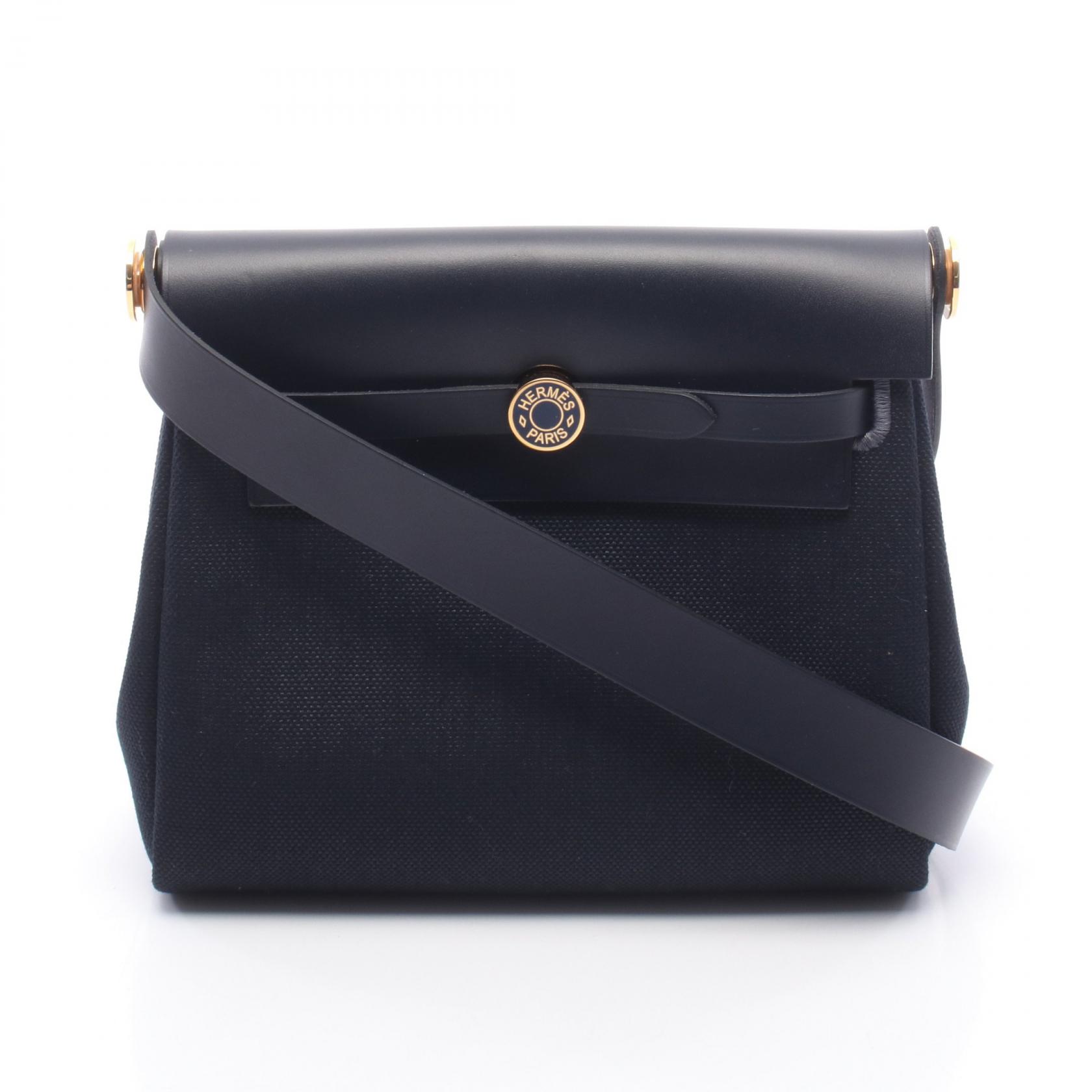 【15%OFFクーポン 7/26 9:59〆】エルメス HERMES エールバッグジップ ミニ ショルダーバッグ バッグ レザー トワルミニタリー / ヴァッシュハンター ヴァッシュハンター レディース ネイビー系 【中古】|Brandoff銀座