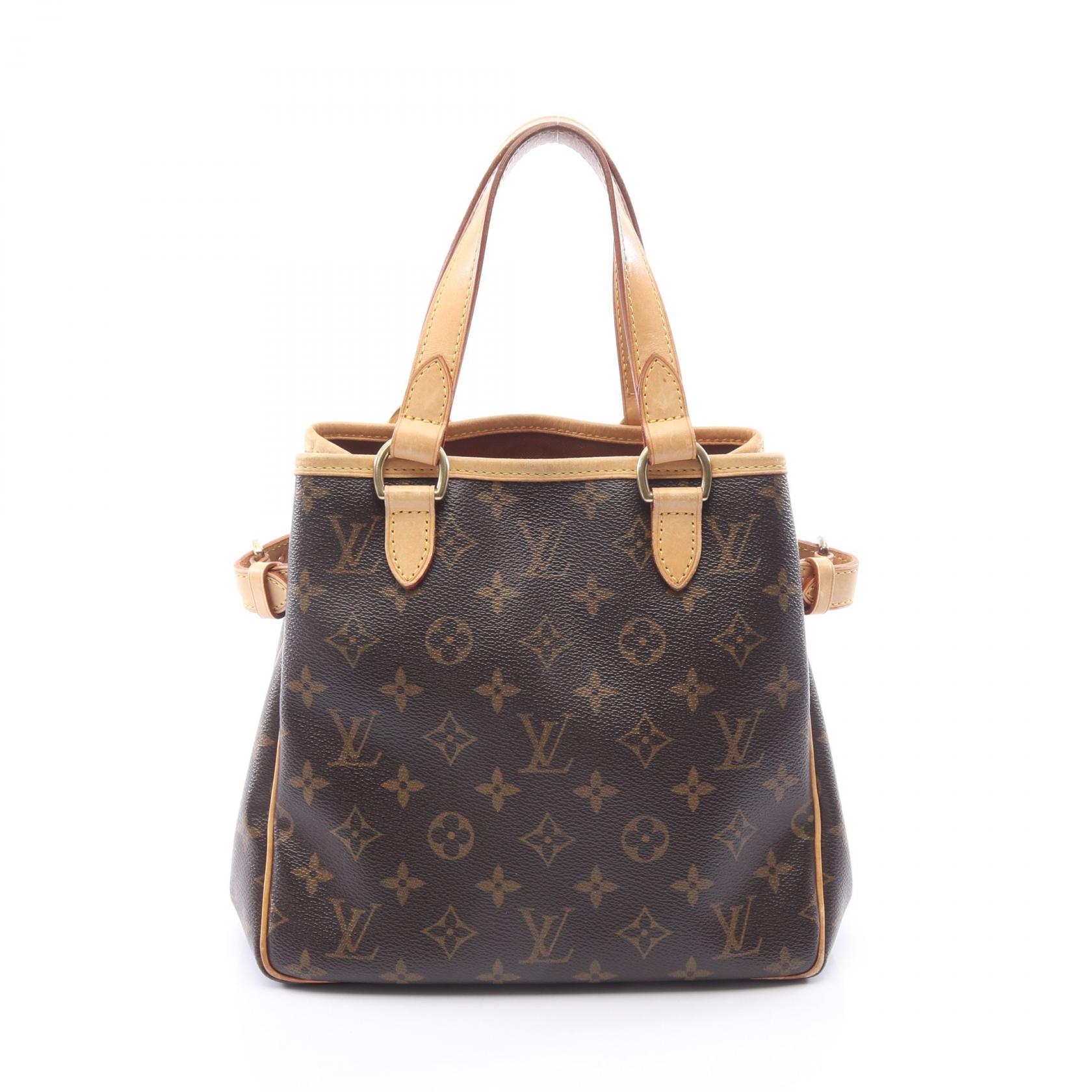 【15%OFFクーポン 7/26 9:59〆】ルイ・ヴィトン LOUIS VUITTON バティニョール ハンドバッグ バッグ PVCコーティングキャンバス レザー モノグラム レディース ブラウン系 M51156 【中古】｜Brandoff銀座 84,700円