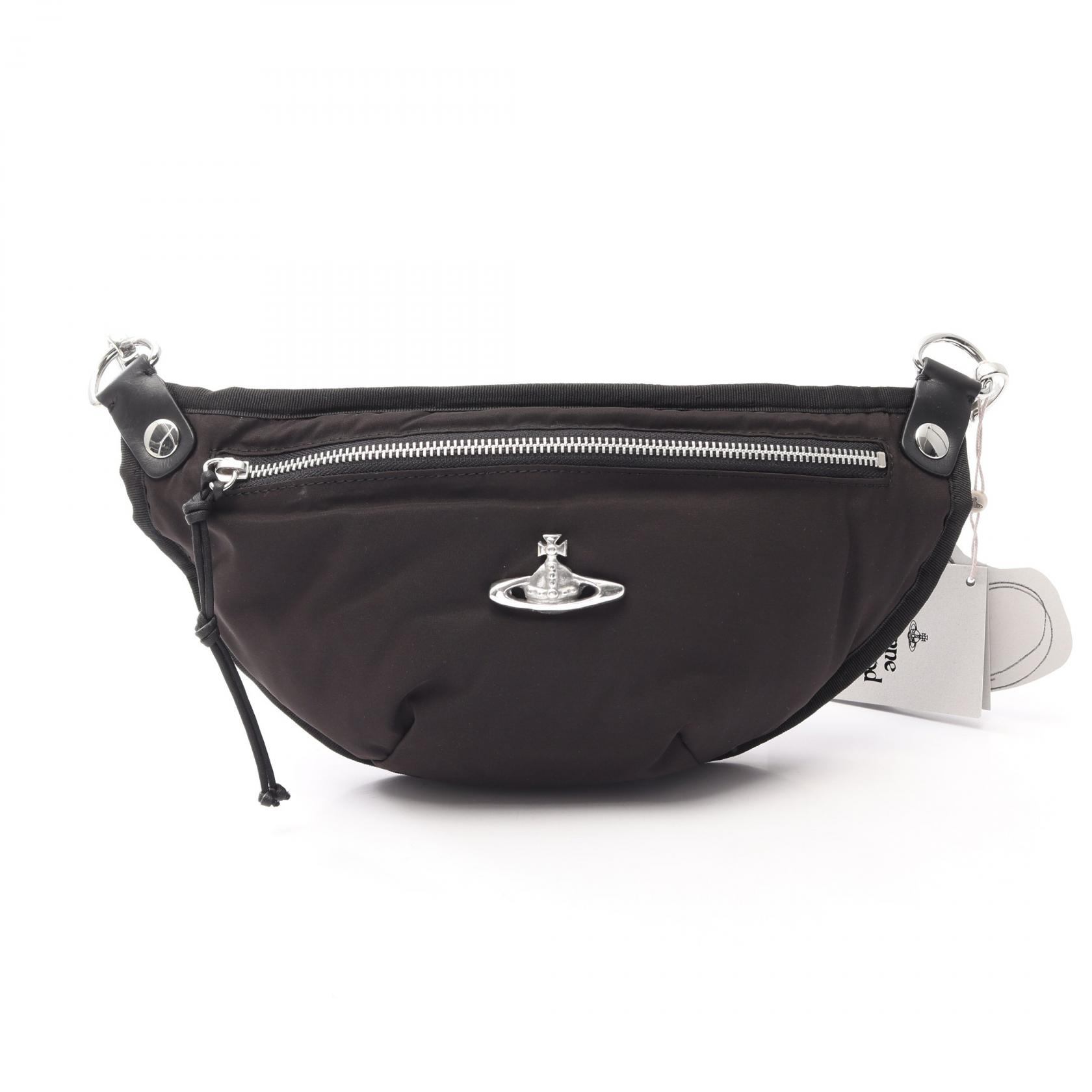 【10%OFFクーポン 7/26 9:59〆】 ヴィヴィアンウエストウッド Vivienne Westwood City オーブ ウエストバッグ バッグ ナイロン レザー レディース ブラック系 43070034UW019EN403 【新品】|Brandoff銀座