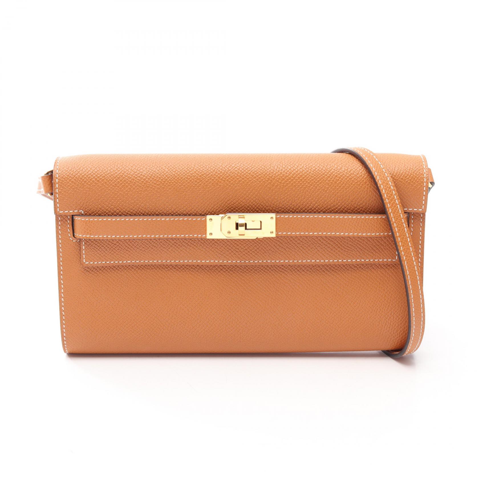 【15%OFFクーポン 7/26 9:59〆】エルメス HERMES ケリーロング トゥーゴー トフィ ショルダーバッグ バッグ ヴォーエプソン ヴォーエプソン レディース ブラウン系 【中古】|Brandoff銀座