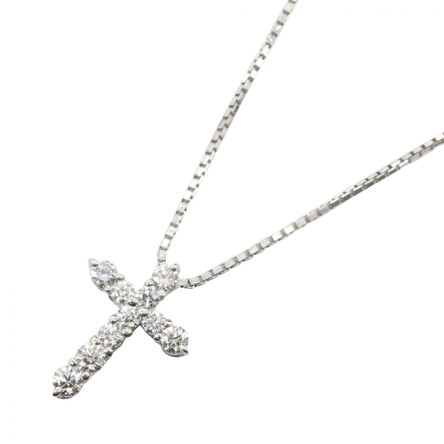 【10%OFFクーポン 7/26 9:59〆】 ジュエリー JEWELRY ダイヤモンド ネックレス ネックレス ジュエリー Pt900プラチナ Pt850プラチナ ダイヤモンド レディース シルバー系 / クリア系 ダイヤ 5.5g 【中古】|Brandoff銀座