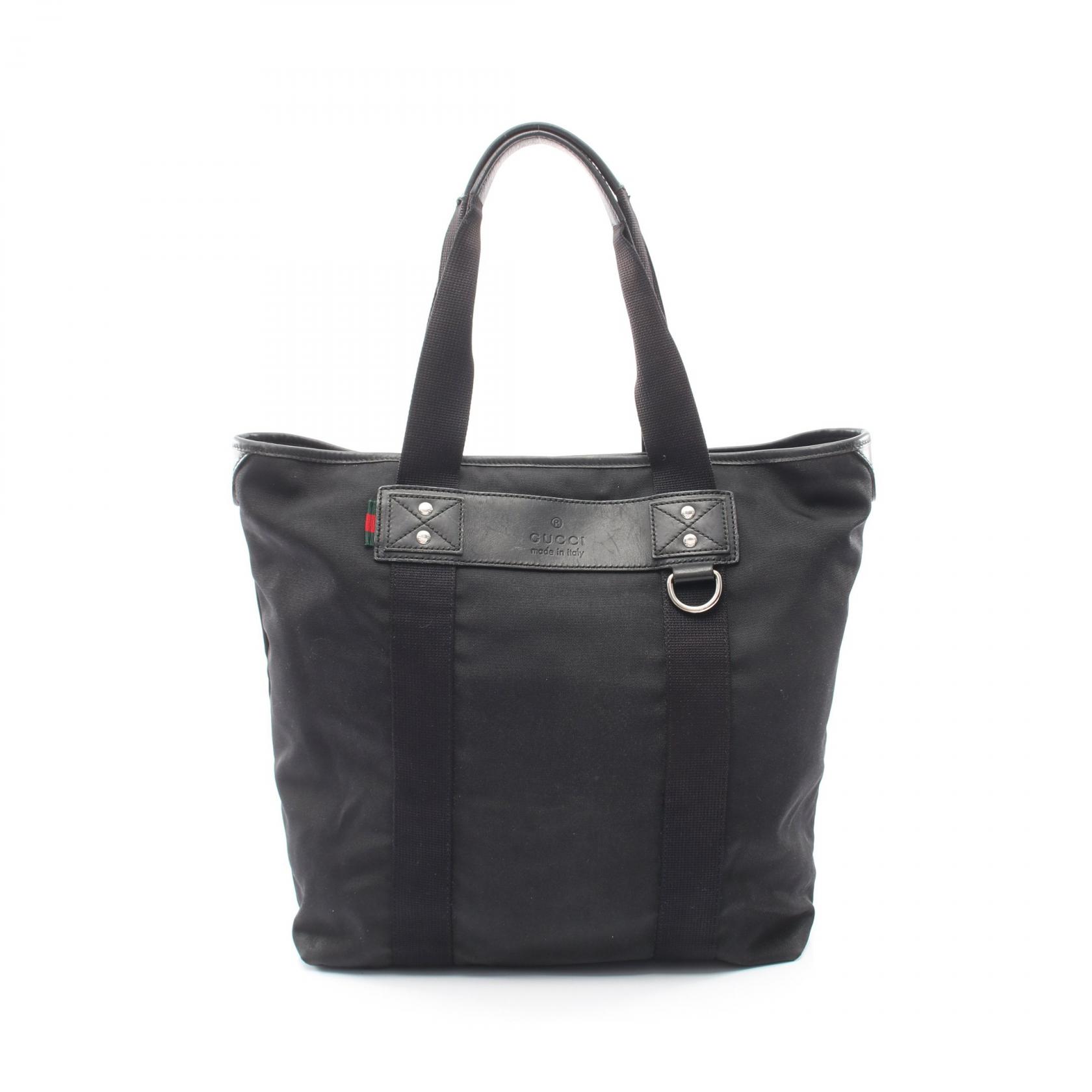 【20%OFFクーポン 7/26 9:59〆】グッチ GUCCI シェリーライン トートバッグ バッグ キャンバス レザー メンズ ブラック系 268175 【中古】｜Brandoff銀座