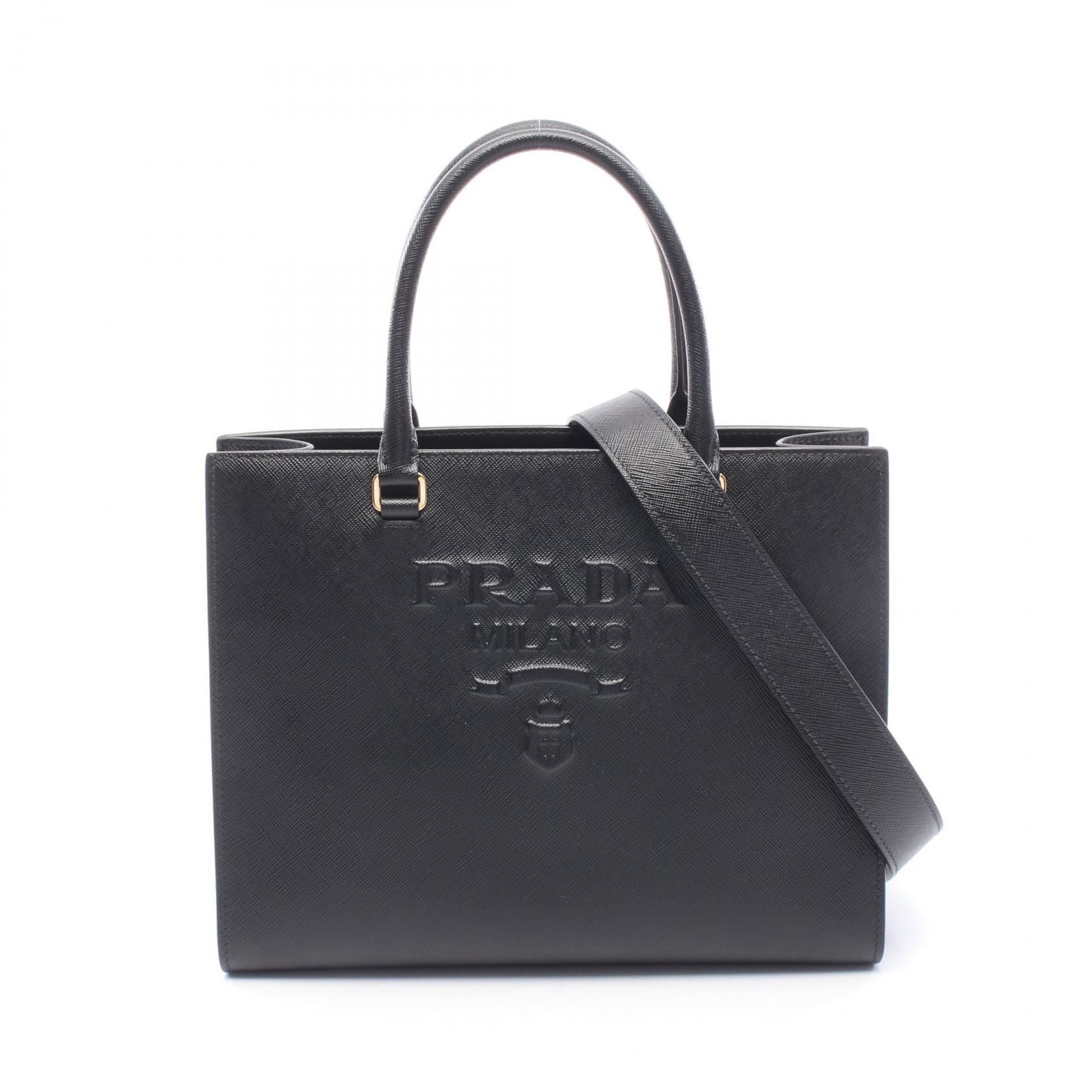 【15%OFFクーポン 7/26 9:59〆】プラダ PRADA SAFFIANO LUX 2WAY ハンドバッグ バッグ サフィアーノレザー レディース ブラック系 1BA337 【中古】｜Brandoff銀座 165,000円