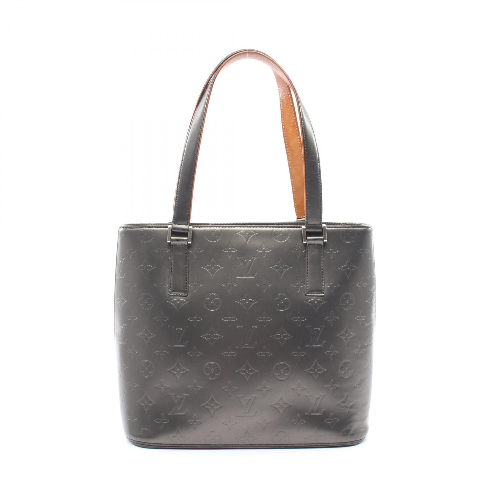 【10%OFFクーポン 7/26 9:59〆】 ルイ・ヴィトン LOUIS VUITTON ストックトン モノグラムマット ノワール ハンドバッグ バッグ レザー レディース ブラック系 M55112 【中古】｜Brandoff銀座