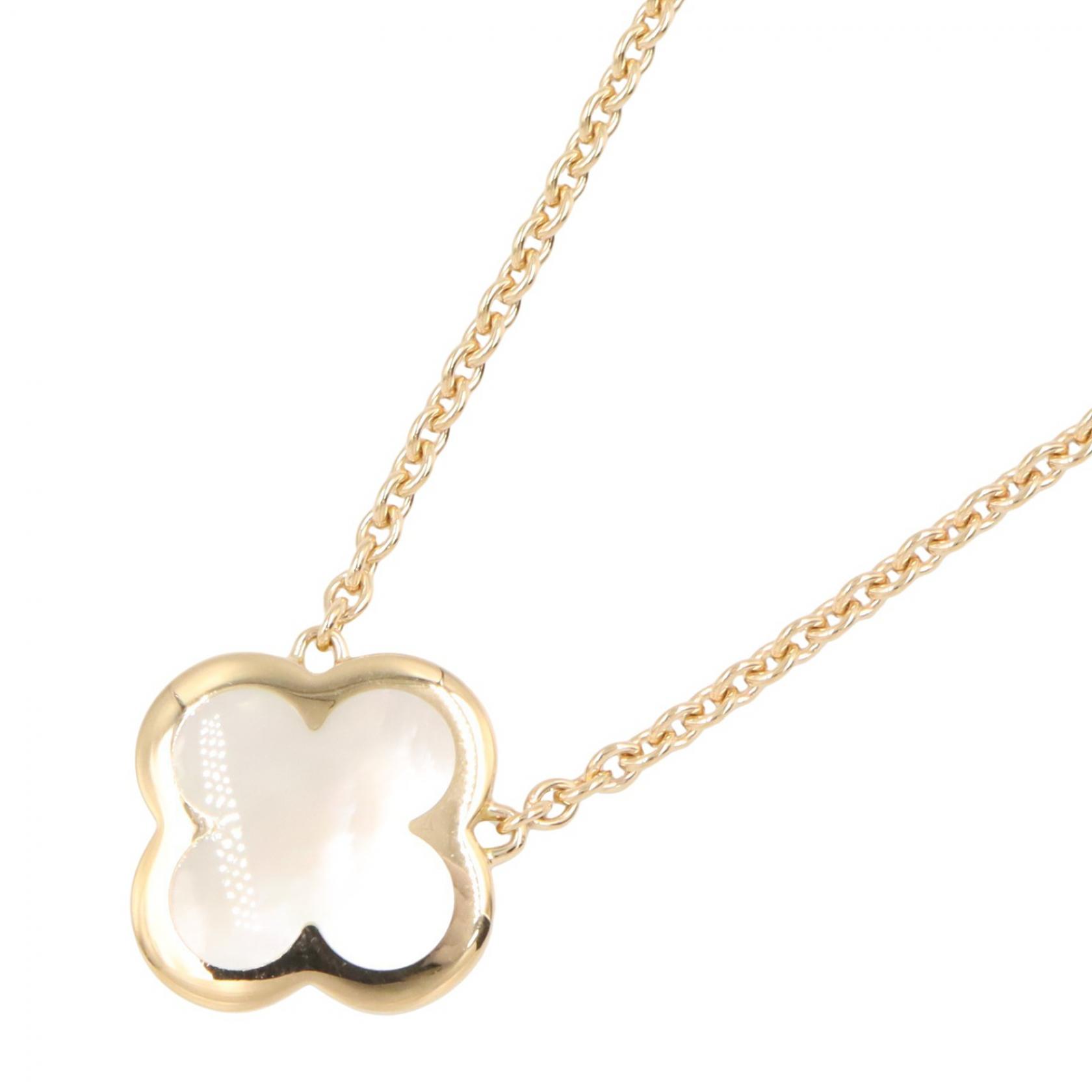 【10%OFFクーポン 7/26 9:59〆】 ヴァンクリーフ&アーペル Van Cleef & Arpels ピュアアルハンブラ マザーオブパール ネックレス ネックレス ジュエリー K18(イエローゴールド) マザーオブパール レディース ゴールド系 / ホワイト系 【中古】|Brandoff銀座