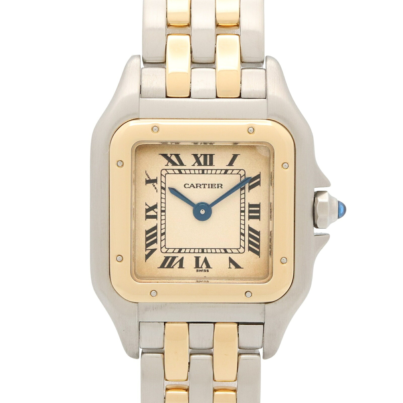 【10%OFFクーポン 7/26 9:59〆】 カルティエ CARTIER パンテール SM 2ロウ 腕時計 時計 K18（イエローゴールド） ステンレススチール レディース アイボリー系 W25029B6 【中古】｜Brandoff銀座 484,000円