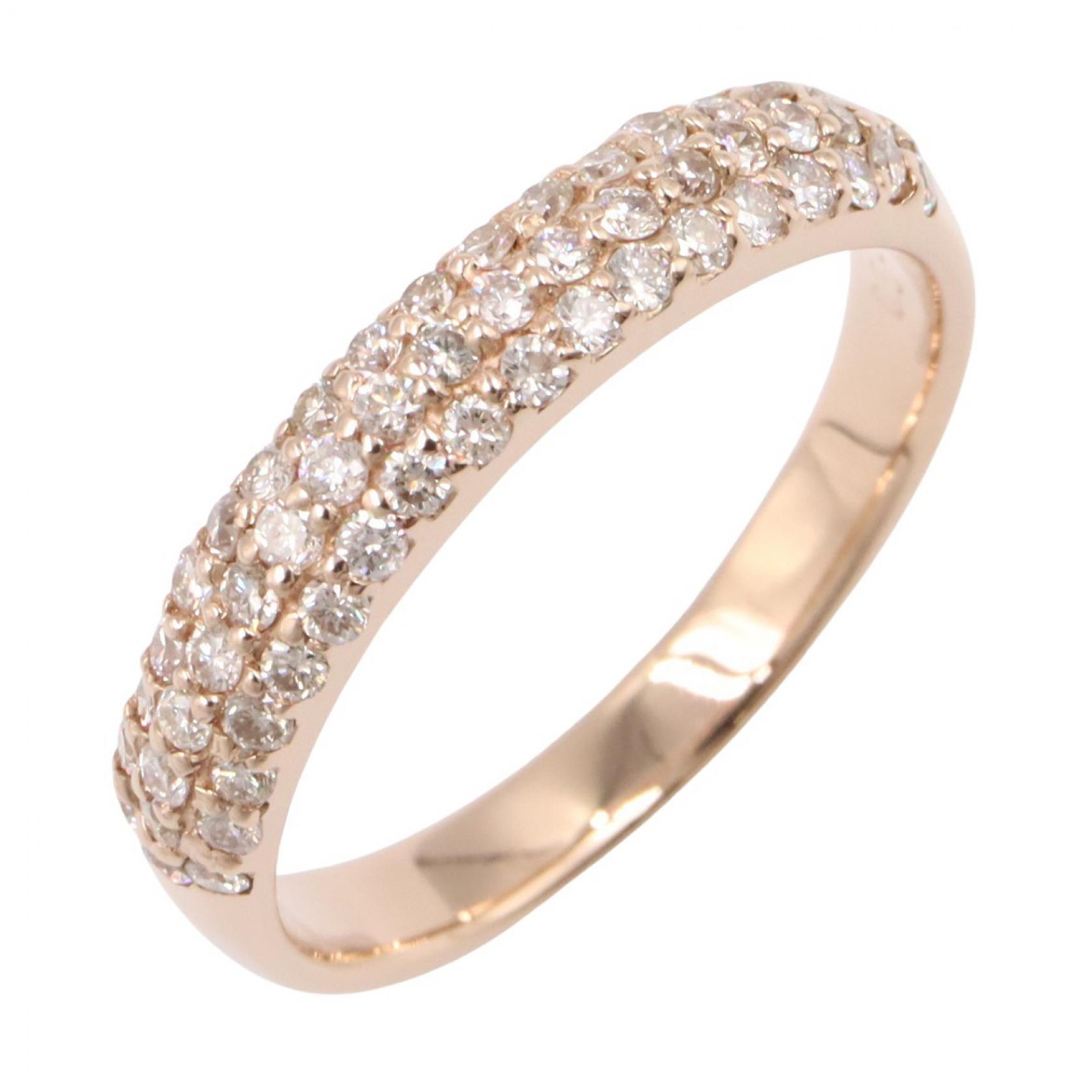 【10%OFFクーポン 7/26 9:59〆】 ジュエリー JEWELRY ダイヤリング リング・指輪 ジュエリー K18PG（ピンクゴールド） ダイヤモンド レディース ゴールド系 / クリア系 ﾀﾞｲﾔ 3.3g 【中古】｜Brandoff銀座