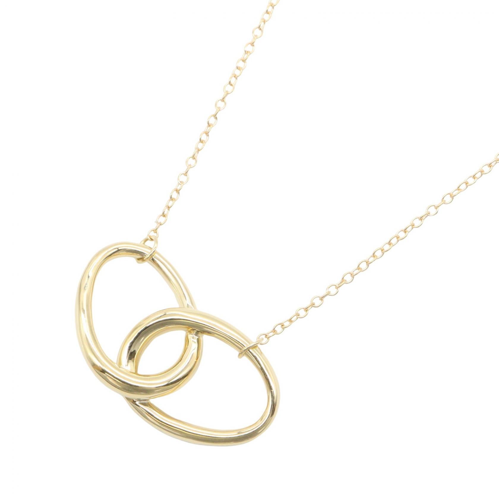 【10%OFFクーポン 7/26 9:59〆】 ティファニー TIFFANY＆CO ダブルループ ネックレス ネックレス ジュエリー K18（イエローゴールド） レディース ゴールド系 【中古】｜Brandoff銀座