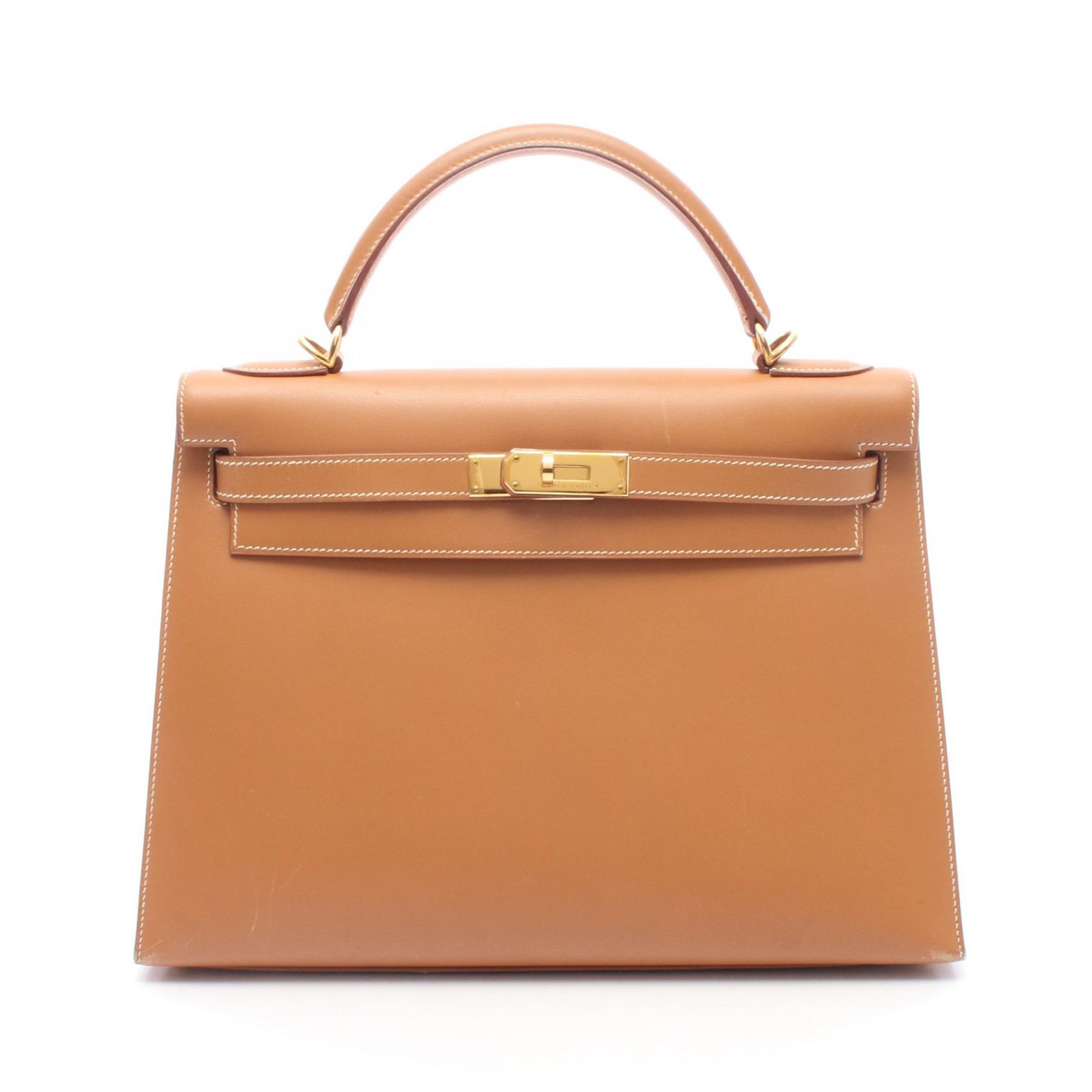【15%OFFクーポン 7/26 9:59〆】エルメス HERMES ケリー32 ナチュラル 外縫い 2WAY ハンドバッグ バッグ ヴォーシャモニー ヴォーシャモニー レディース ブラウン系 【中古】|Brandoff銀座
