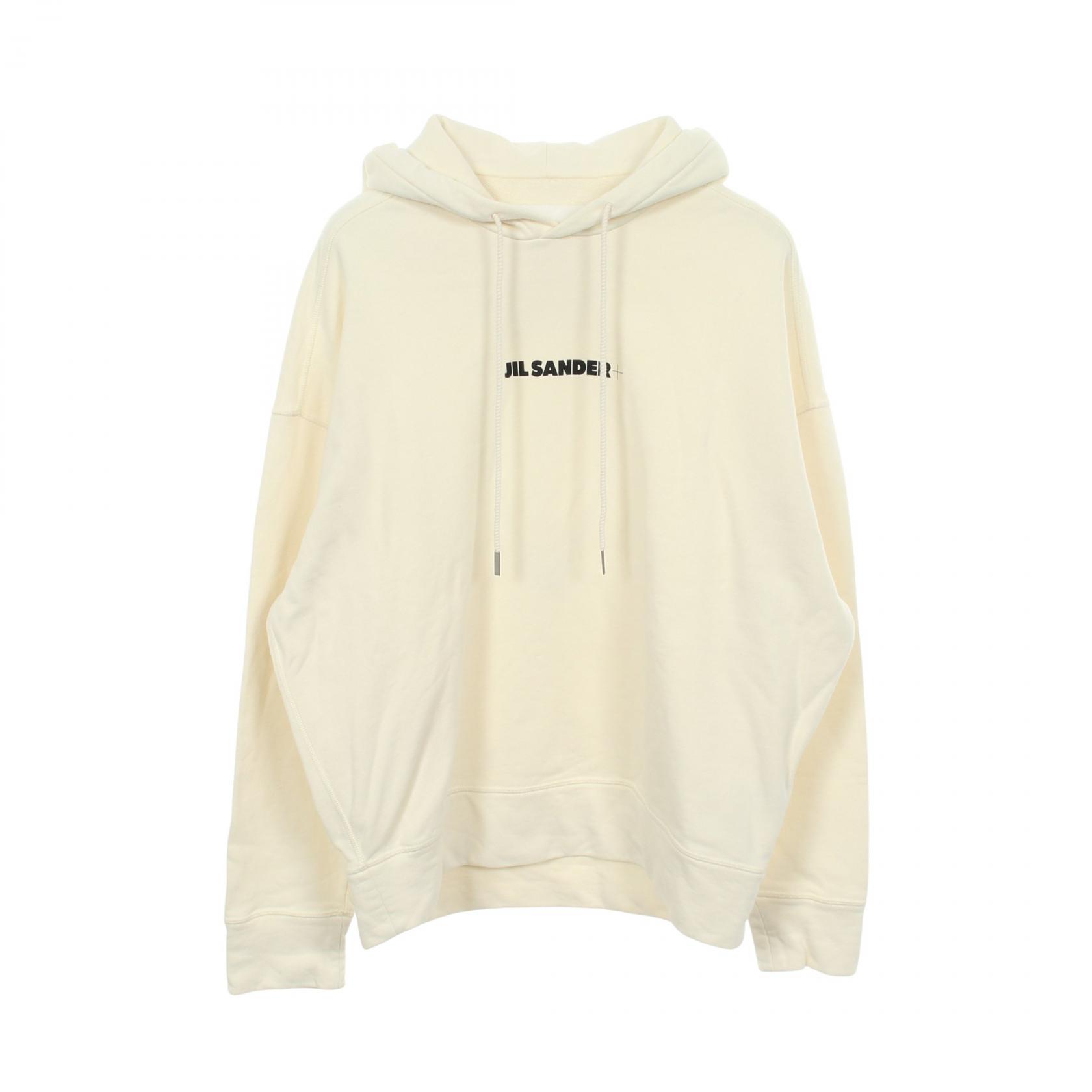 【10%OFFクーポン 7/26 9:59〆】 ジルサンダープラス JIL SANDER＋ ロゴ パーカー 衣料品 トップス コットン レディース ホワイト系 【中古】｜Brandoff銀座