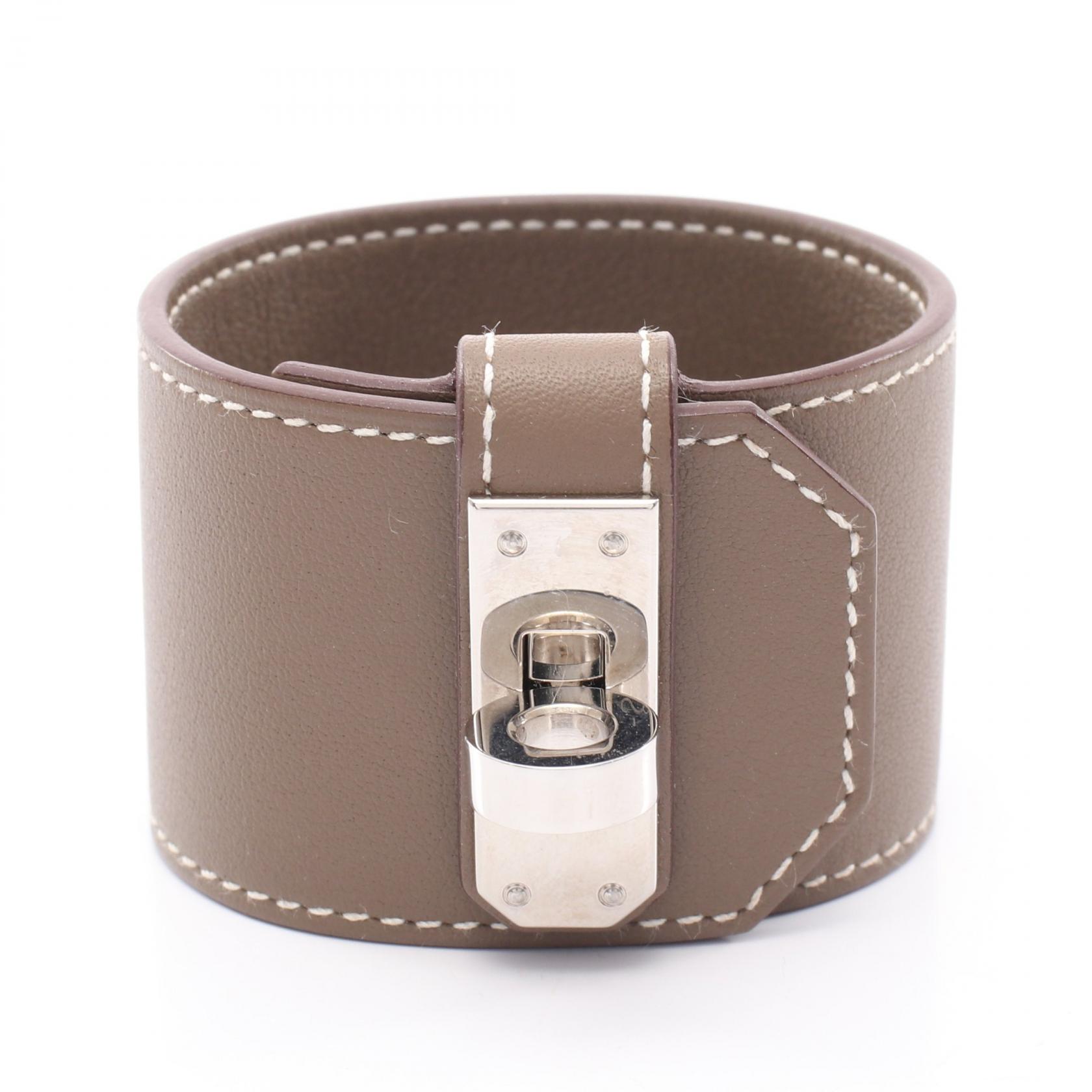 エルメス HERMES ケリー ツイストGM ブレスレット アクセサリー ステンレススチール レザー レディース グレー系 / シルバー系 【中古】｜Brandoff銀座