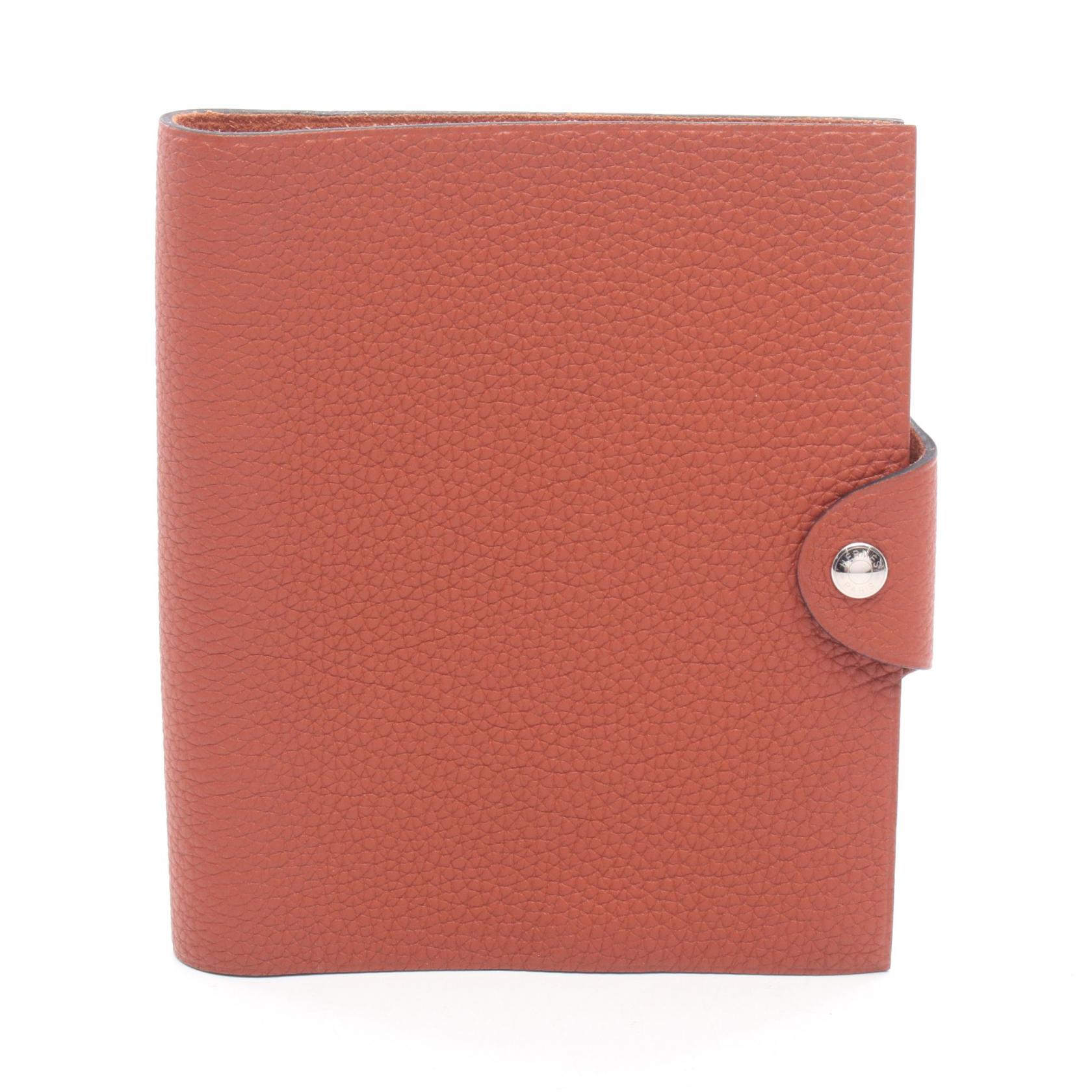 【10%OFFクーポン 7/26 9:59〆】 エルメス HERMES ユリスPM ブリック 手帳カバー アクセサリー トゴ トゴ レディース ブラウン系 【中古】｜Brandoff銀座
