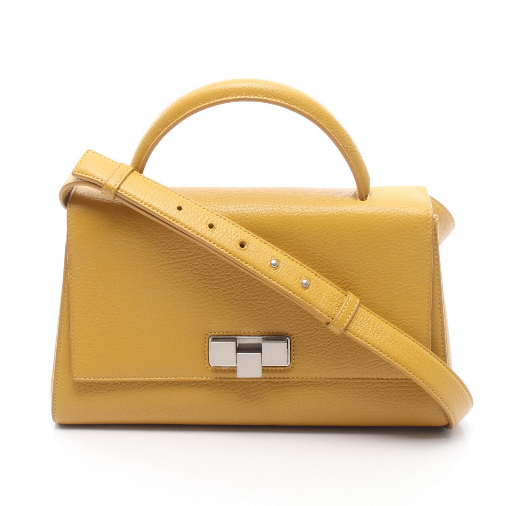 【15%OFFクーポン 7/26 9:59〆】ボッテガヴェネタ BOTTEGA VENETA 2WAY ショルダーバッグ バッグ レザー レディース イエロー系 【中古】|Brandoff銀座