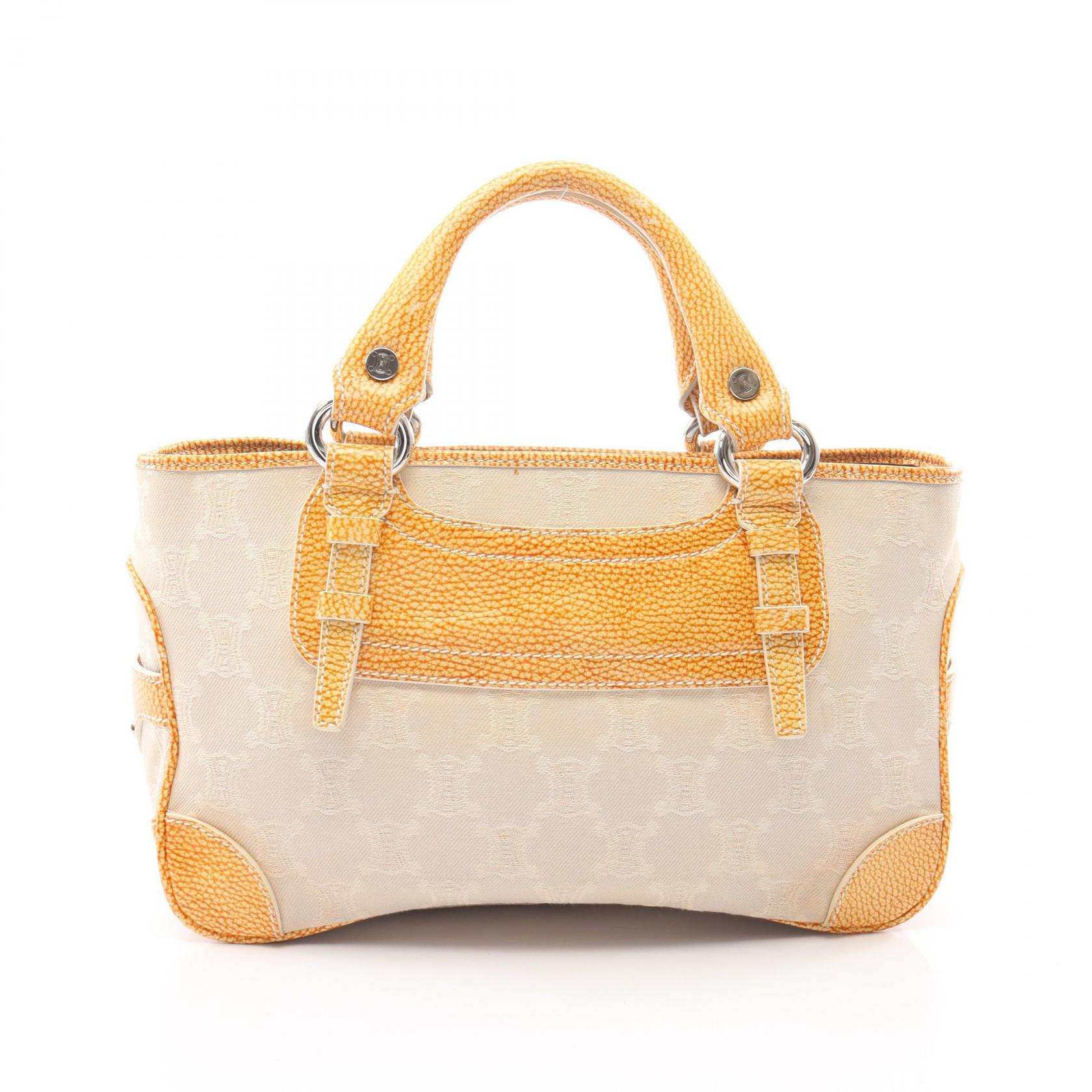 【20%OFFクーポン 7/26 9:59〆】セリーヌ CELINE ブギーバッグ ハンドバッグ バッグ キャンバス レザー レディース ベージュ系 / ブラウン系 【中古】｜Brandoff銀座