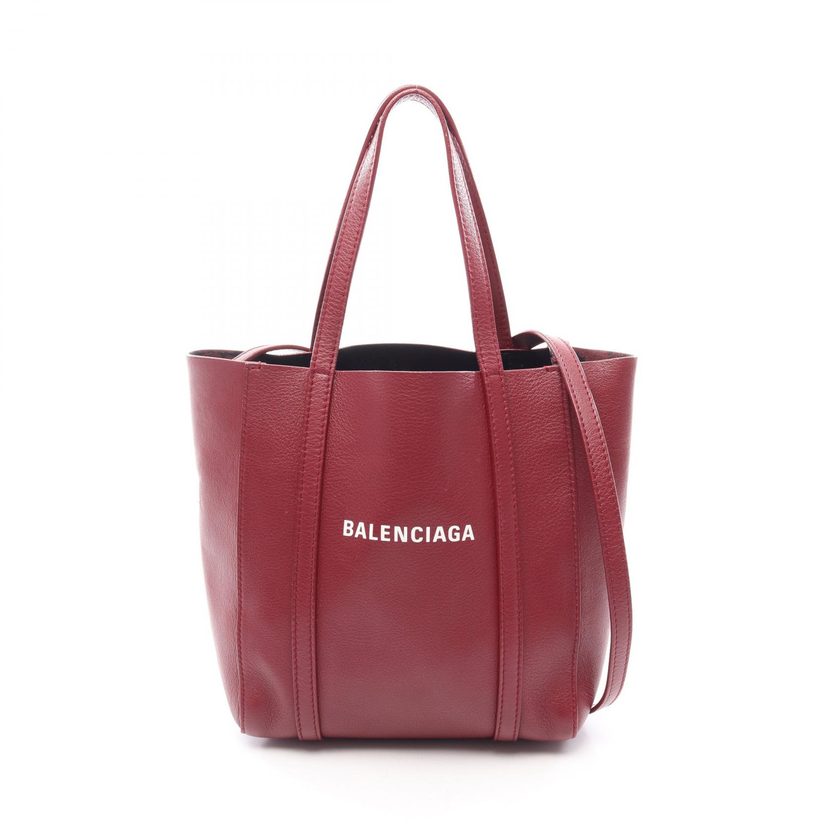 【20%OFFクーポン 7/26 9:59〆】バレンシアガ BALENCIAGA EVERYDAY XXS エブリデイ 2WAY トートバッグ バッグ レザー レディース ボルドー系 551815 【中古】｜Brandoff銀座