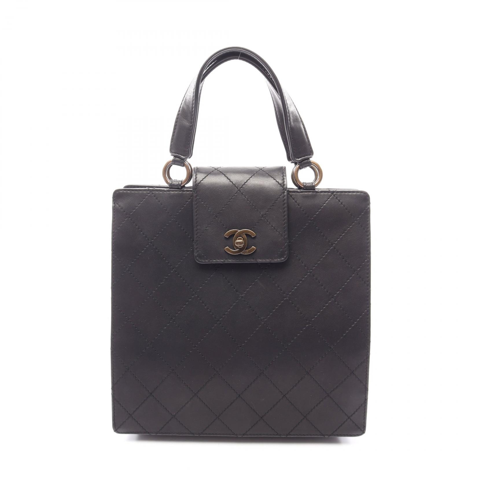 【15%OFFクーポン 7/26 9:59〆】シャネル CHANEL マトラッセ ターンロック ハンドバッグ バッグ レザー レディース ブラック系 【中古】｜Brandoff銀座