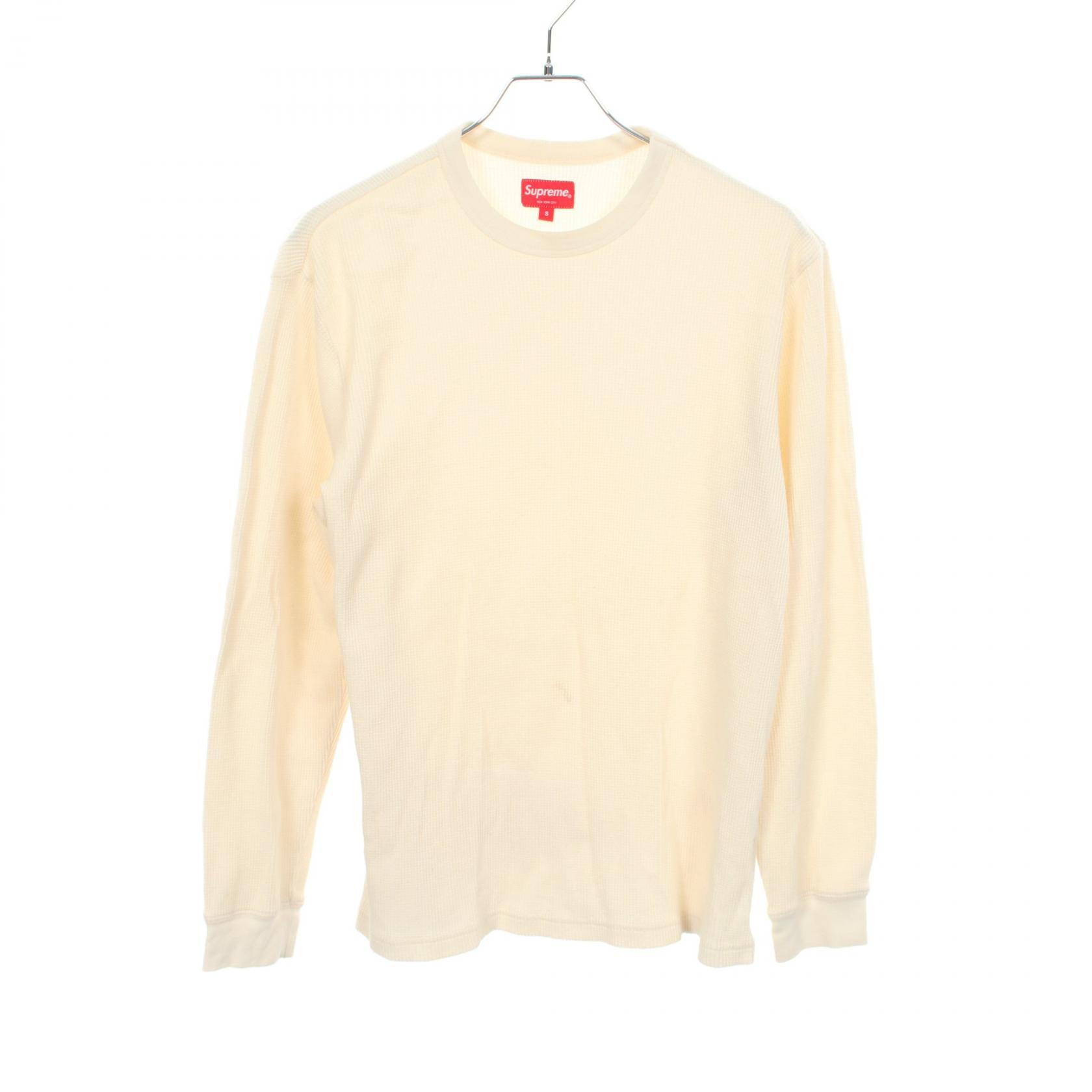 【10%OFFクーポン 7/26 9:59〆】 シュプリーム Supreme バックロゴ サマー ニット 衣料品 トップス コットン ポリエステル メンズ ホワイト系 / レッド系 【中古】｜Brandoff銀座