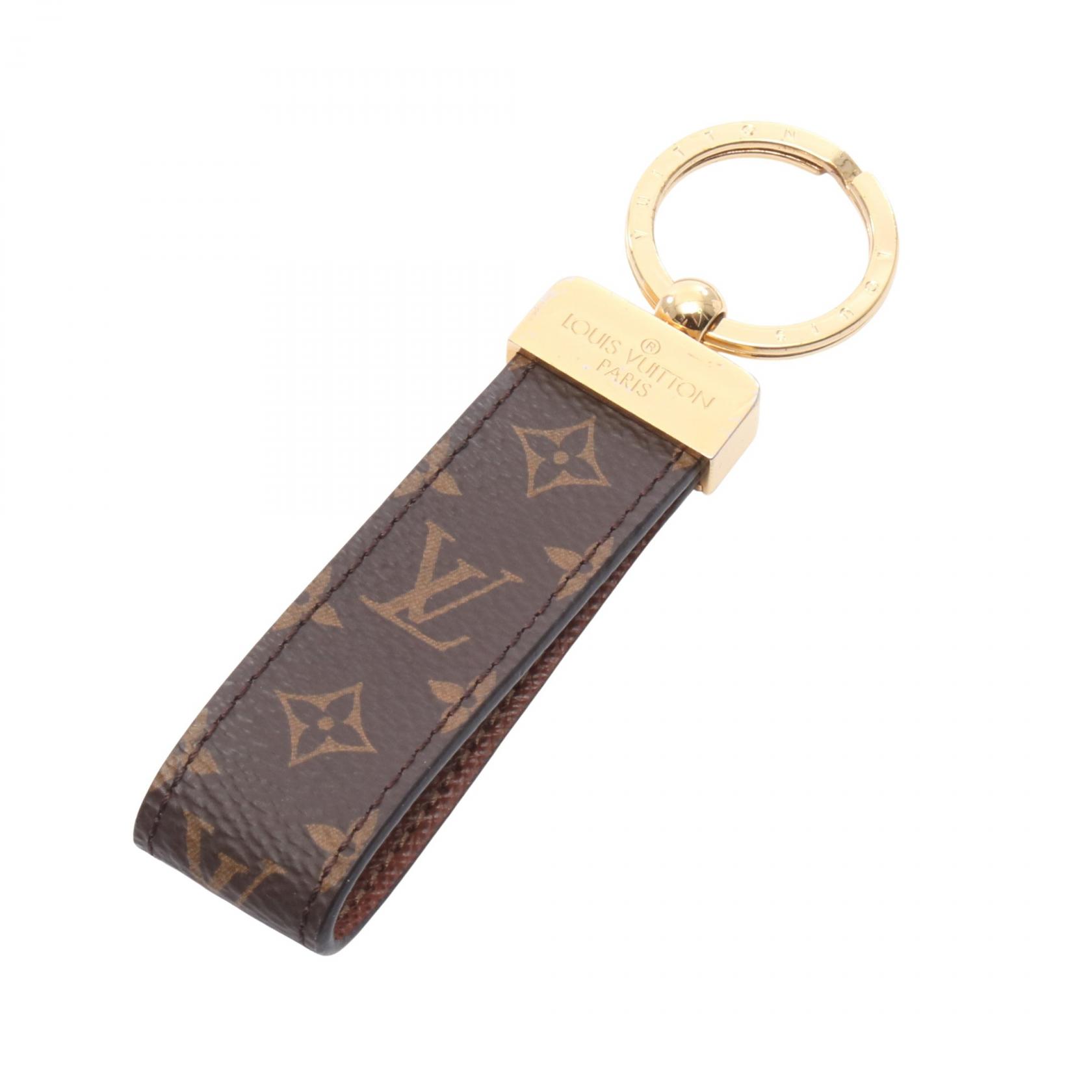 【10%OFFクーポン 7/26 9:59〆】 ルイ・ヴィトン LOUIS VUITTON ポルト クレ ドラゴンヌ キーホルダー アクセサリー キャンバス PVC / GP レディース ブラウン系 / ゴールド系 M65221 【中古】|Brandoff銀座