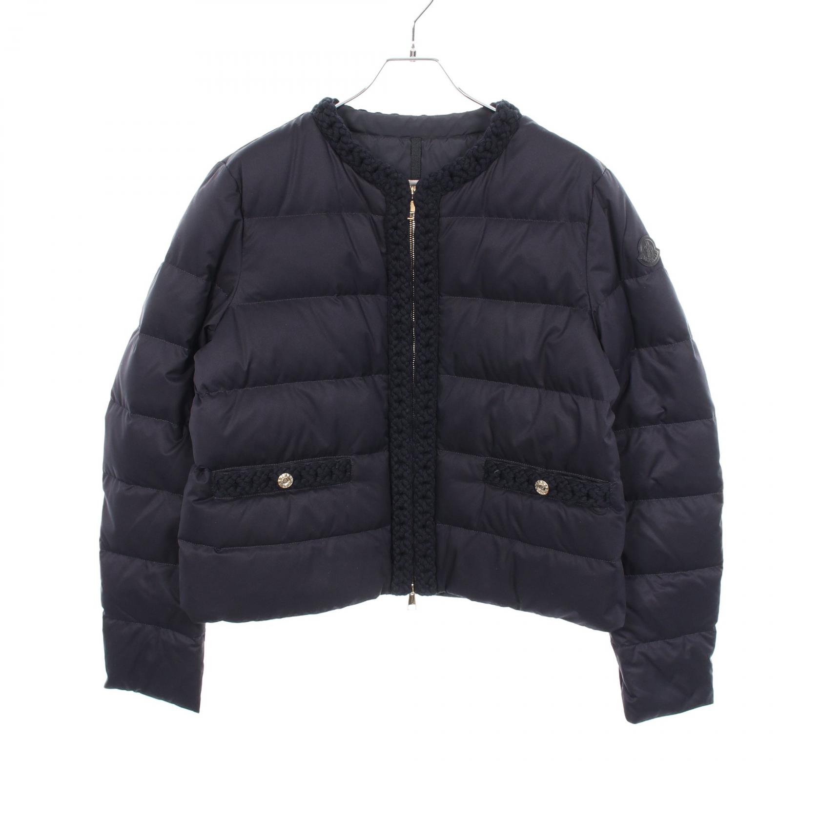 【10%OFFクーポン 7/26 9:59〆】 モンクレール MONCLER MAUR ダウンジャケット 衣料品 アウター ポリエステル レディース ネイビー系 1A00071 【中古】｜Brandoff銀座
