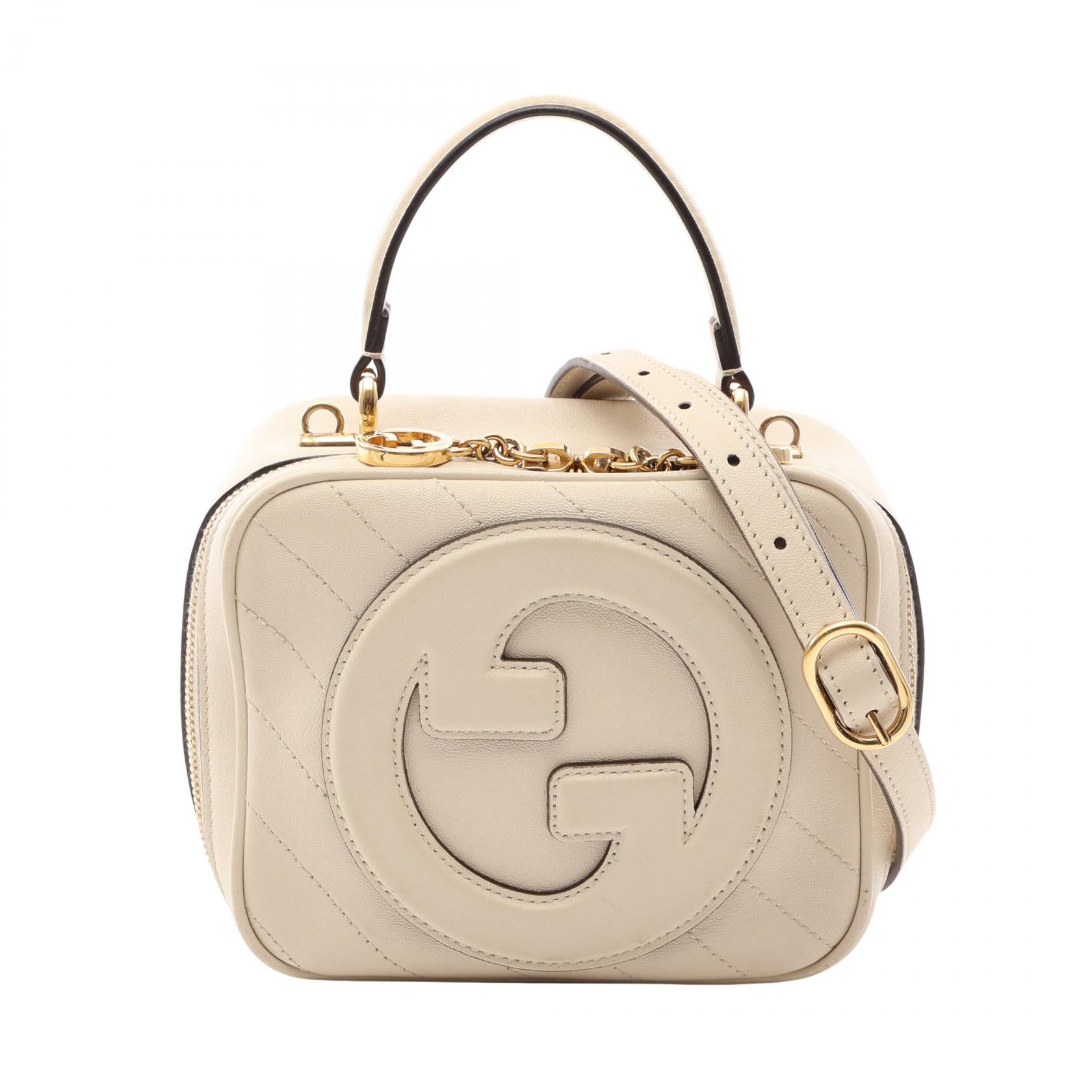 【10%OFFクーポン 7/26 9:59〆】 グッチ GUCCI ブロンディ トップハンドルバッグ 2WAY ハンドバッグ バッグ レザー レディース アイボリー系 744434 【中古】|Brandoff銀座