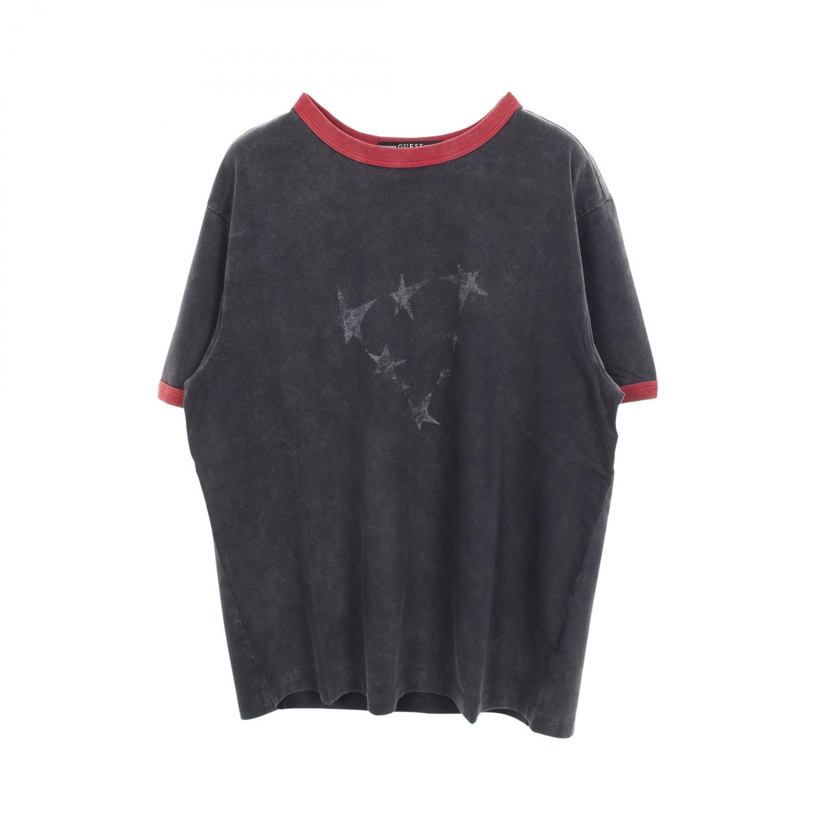 ゲス Guess スターグラフィック ロゴ 半袖Tシャツ 衣料品 トップス コットン メンズ レディース ブラック系 / レッド系 MQ2K7445L 【新品】｜Brandoff銀座