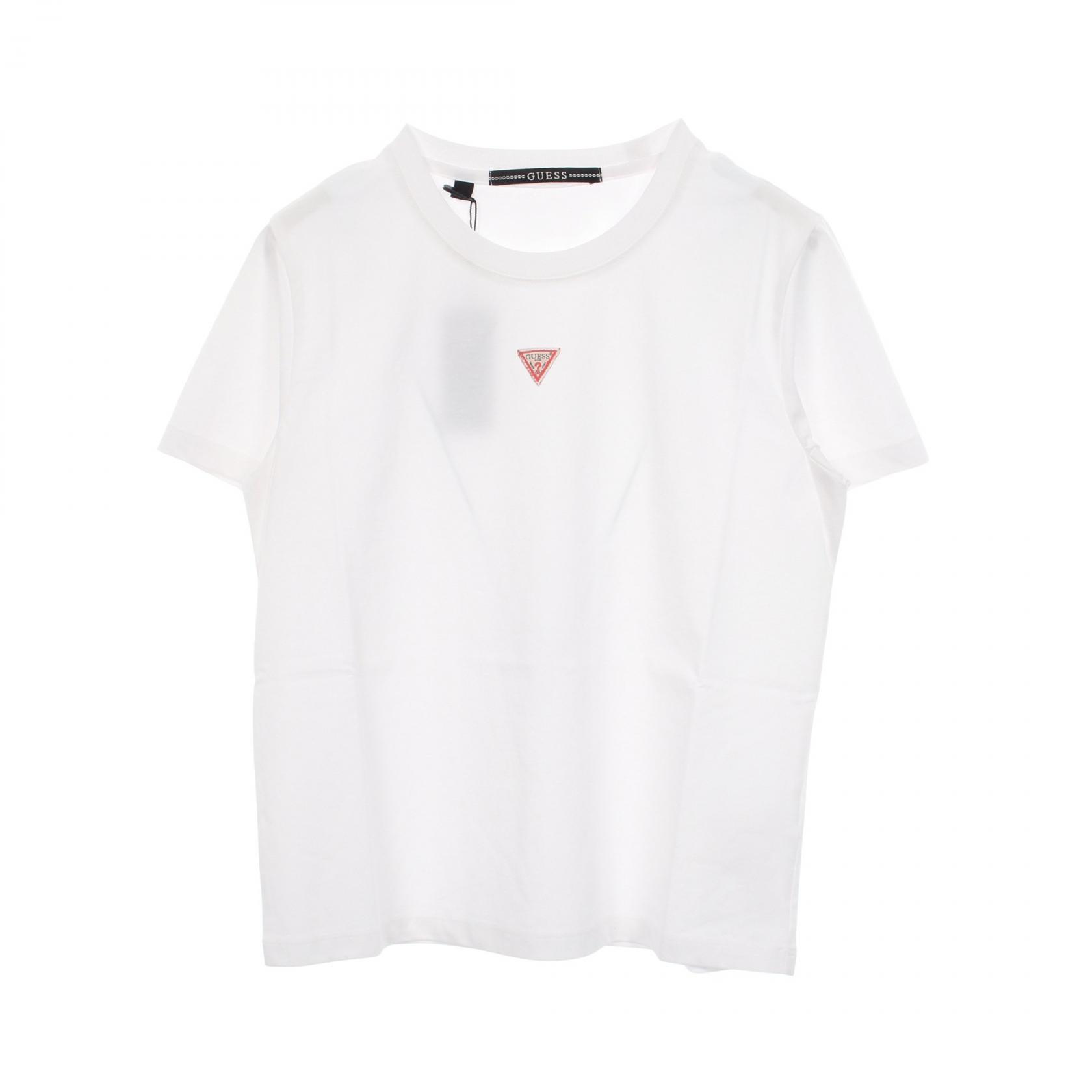 【10%OFFクーポン 7/26 9:59〆】 ゲス Guess ロゴプリント 半袖Tシャツ 衣料品 トップス コットン メンズ レディース ホワイト系 MQ2K6451S 【新品】｜Brandoff銀座