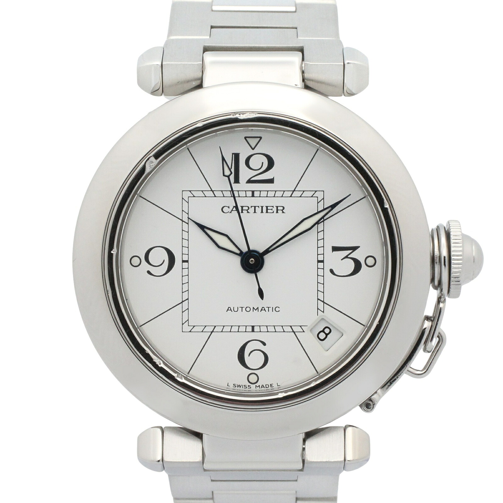 【10%OFFクーポン 7/26 9:59〆】 カルティエ CARTIER パシャC ボーイズ 腕時計 時計 ステンレススチール ボーイズ ホワイト系 W31074M7 【中古】|Brandoff銀座