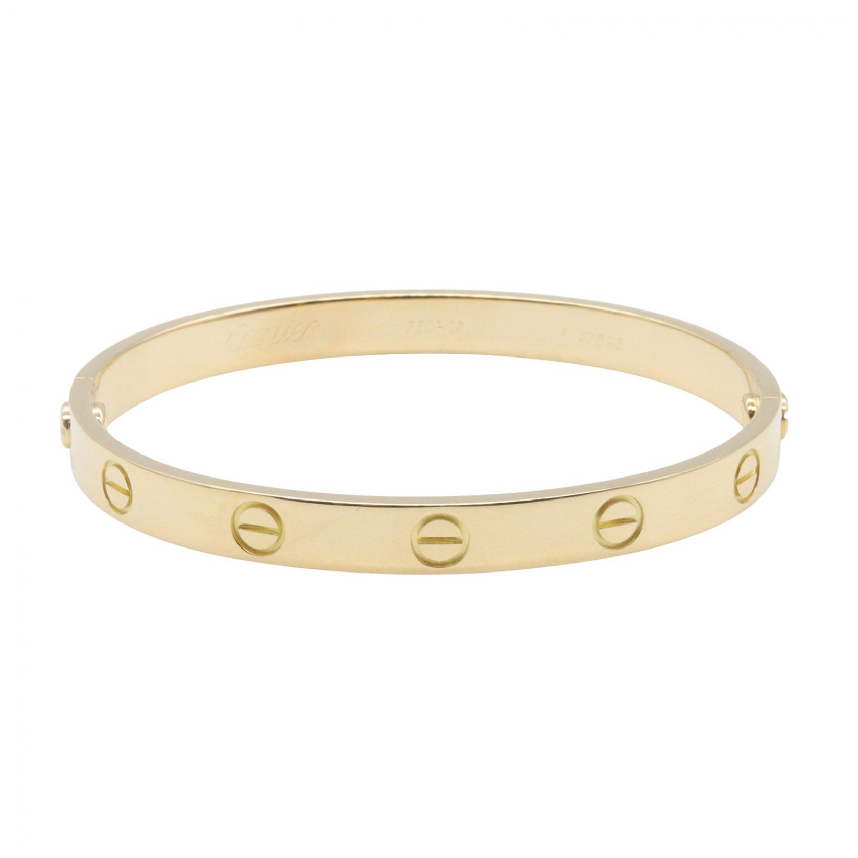 【10%OFFクーポン 7/26 9:59〆】 カルティエ CARTIER ラブブレス ブレスレット アクセサリー K18（イエローゴールド） レディース ゴールド系 【中古】｜Brandoff銀座