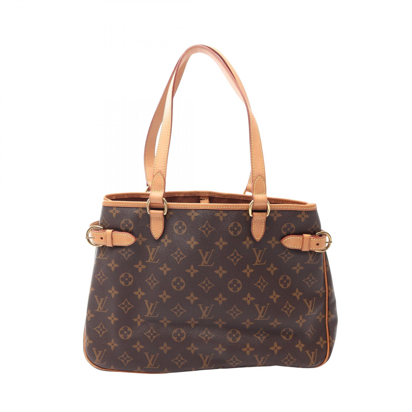 【10%OFFクーポン 7/26 9:59〆】 ルイ・ヴィトン LOUIS VUITTON バティニョール オリゾンタル モノグラム ショルダーバッグ バッグ PVCコーティングキャンバス レザー レディース ブラウン系 M51154 【中古】|Brandoff銀座