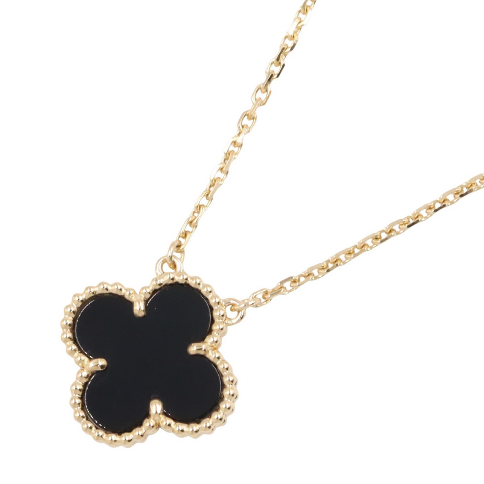 ヴァンクリーフ＆アーペル Van Cleef & Arpels ヴィンテージアルハンブラ オニキス ネックレス ネックレス ジュエリー K18（イエローゴールド） オニキス レディース ゴールド系 / ブラック系 VCAR45800 【中古】｜Brandoff銀座