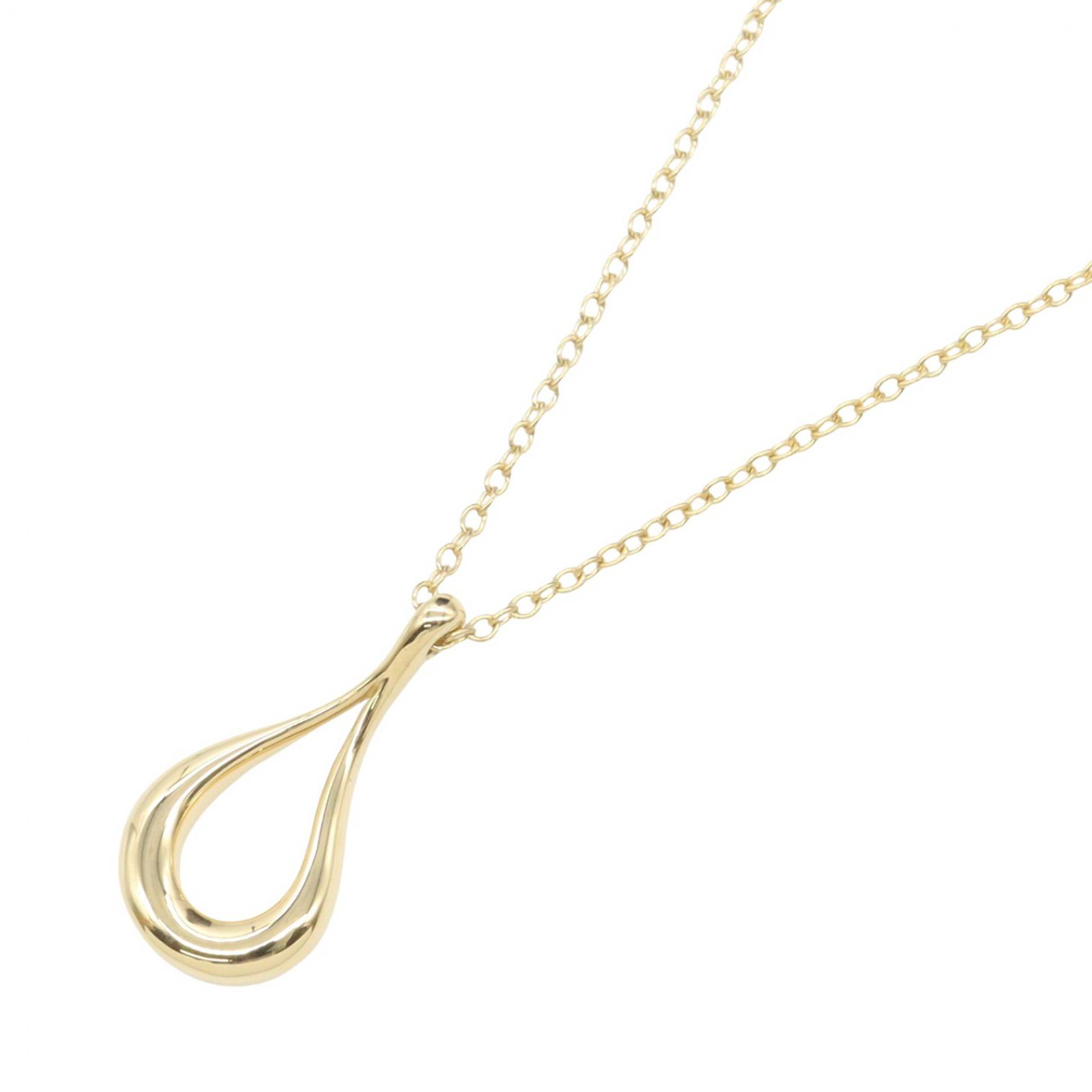 【10%OFFクーポン 7/26 9:59〆】 ティファニー TIFFANY＆CO オープンティアドロップ ネックレス ネックレス ジュエリー K18（イエローゴールド） レディース ゴールド系 【中古】｜Brandoff銀座