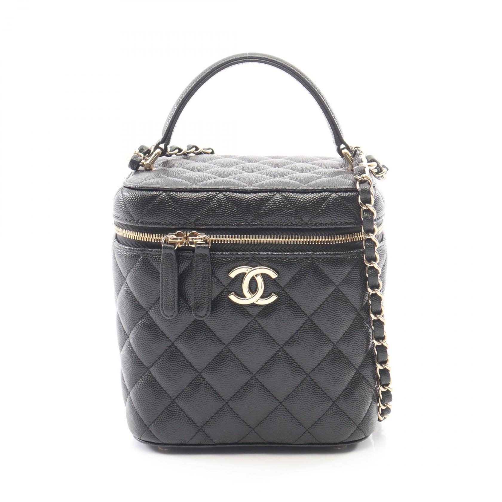 【10%OFFクーポン 7/26 9:59〆】 シャネル CHANEL マトラッセ バニティバッグ 2WAY ショルダーバッグ バッグ キャビアスキン(グレインドカーフ) レディース ブラック系 AS2362 【中古】|Brandoff銀座