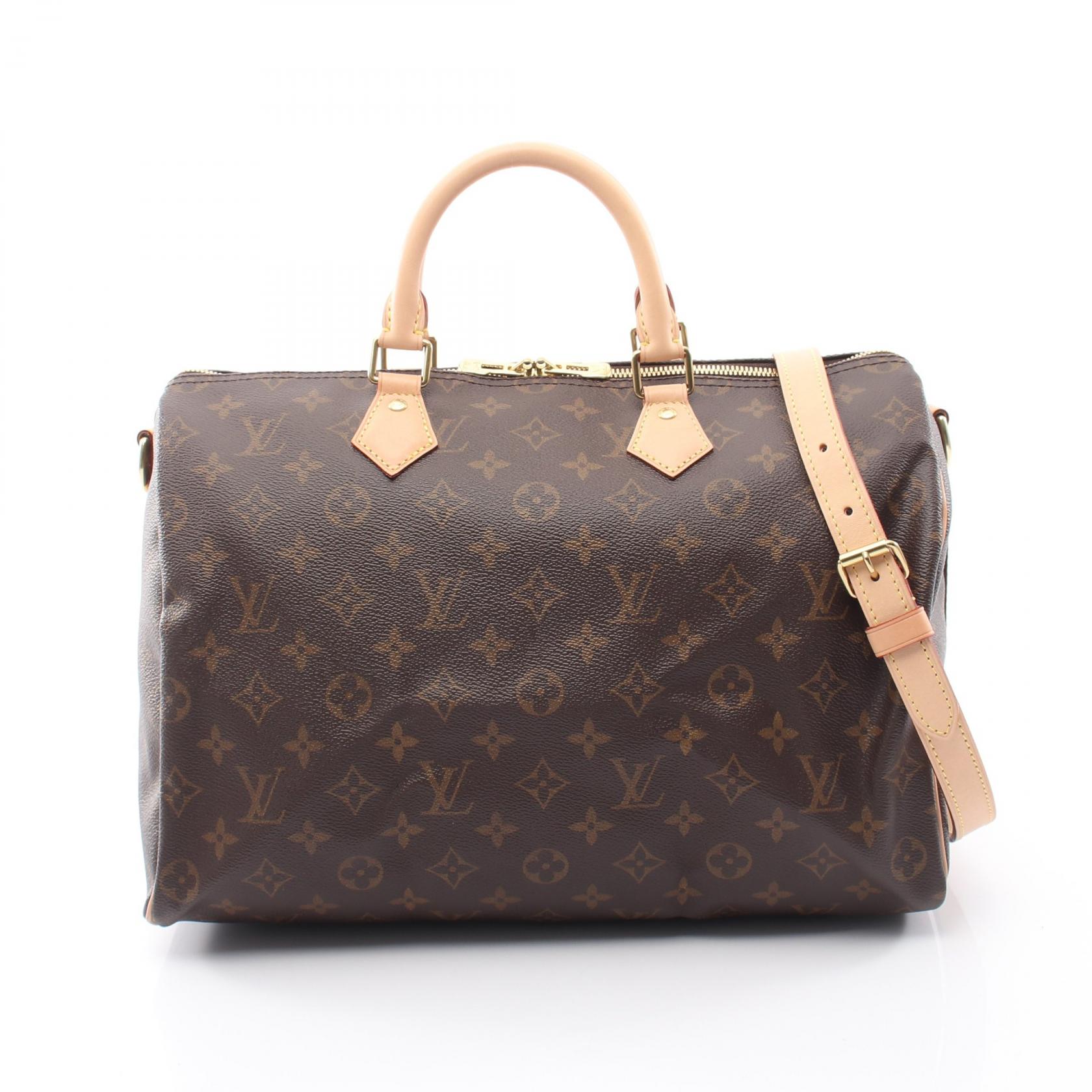 【10%OFFクーポン 7/26 9:59〆】 ルイ・ヴィトン LOUIS VUITTON スピーディ バンドリエール 35 モノグラム 2WAY ハンドバッグ バッグ PVCコーティングキャンバス レザー レディース ブラウン系 M41111 【中古】｜Brandoff銀座