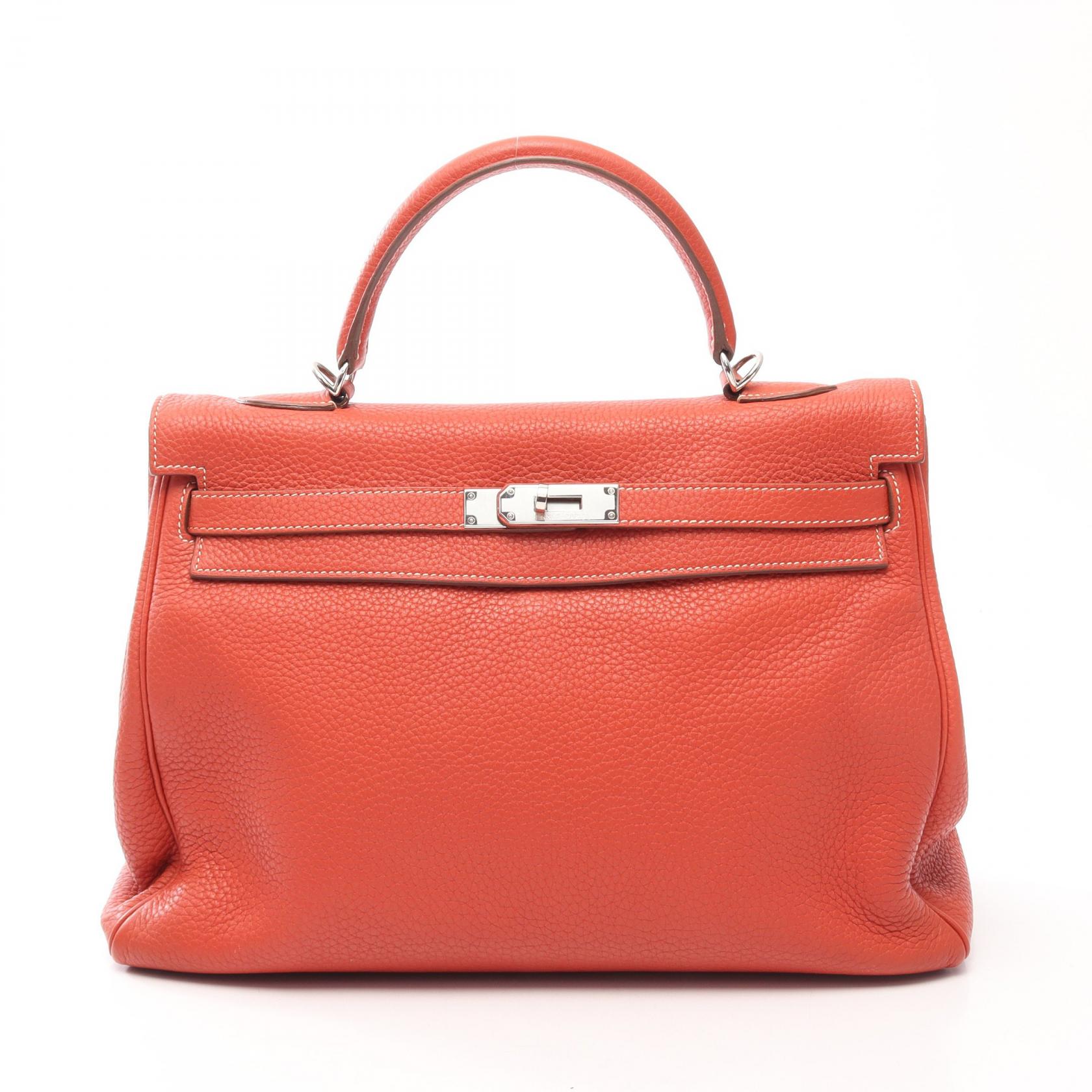 【10%OFFクーポン 7/26 9:59〆】 エルメス HERMES ケリー35 2WAY 内縫い ハンドバッグ バッグ レザー トリヨンクレマンス トリヨンクレマンス レディース ピンク系 【中古】|Brandoff銀座
