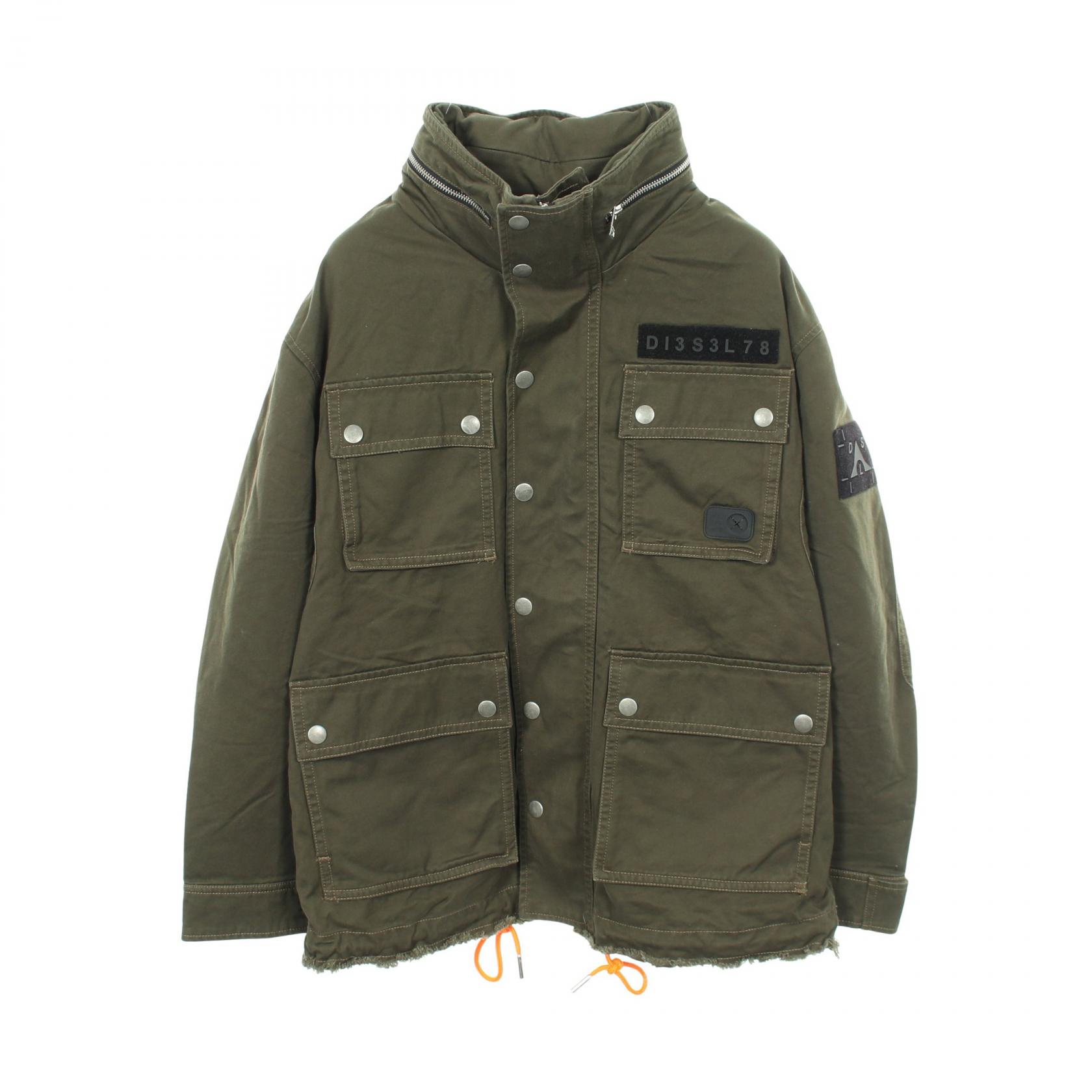 【10%OFFクーポン 7/26 9:59〆】 ディーゼル DIESEL ミリタリー 衣料品 アウター コットン メンズ カーキ系 / ブラック系 【中古】|Brandoff銀座