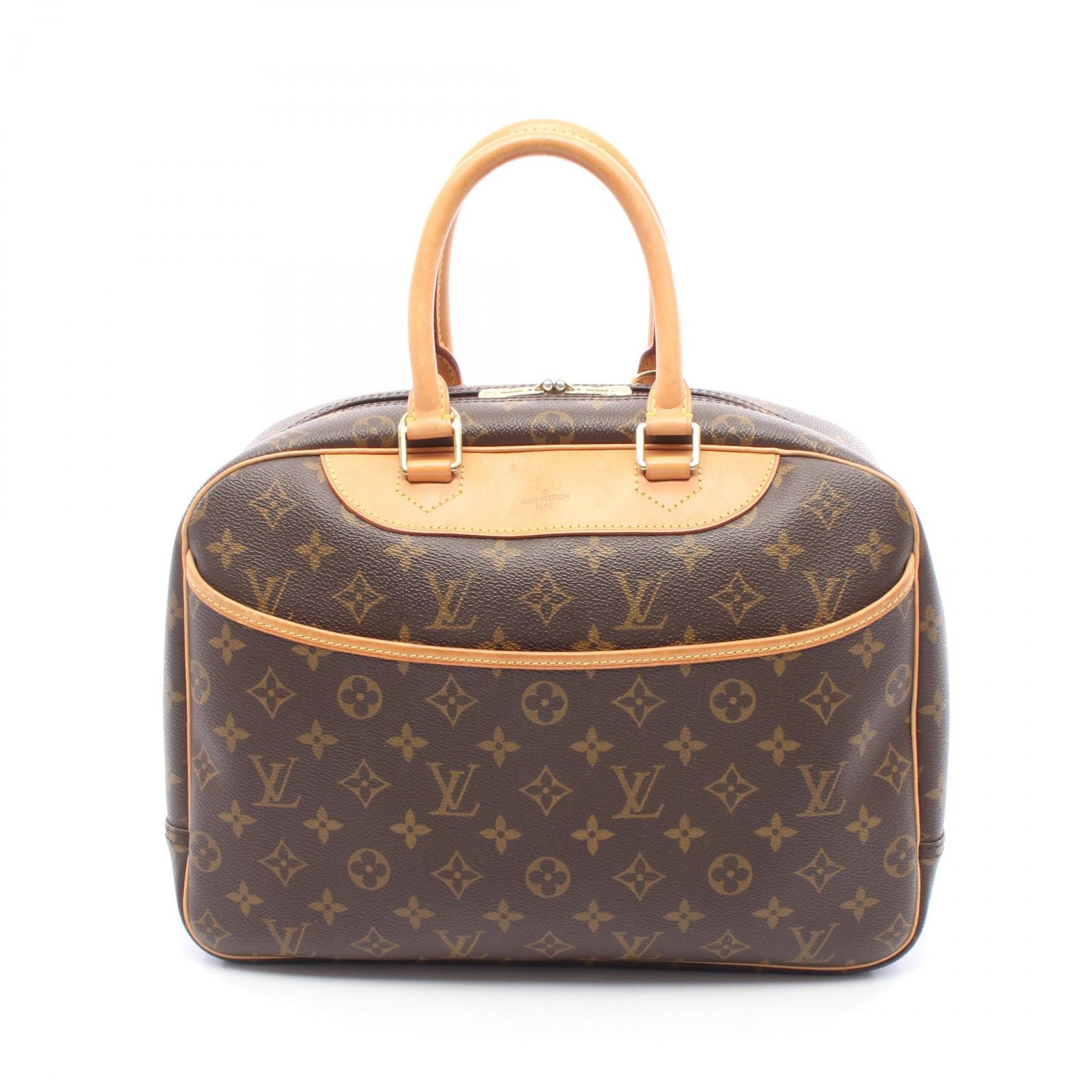 【10%OFFクーポン 7/26 9:59〆】 ルイ・ヴィトン LOUIS VUITTON ドーヴィル ボーリングヴァニティ ハンドバッグ バッグ PVCコーティングキャンバス レザー モノグラム レディース ブラウン系 M47270 【中古】|Brandoff銀座