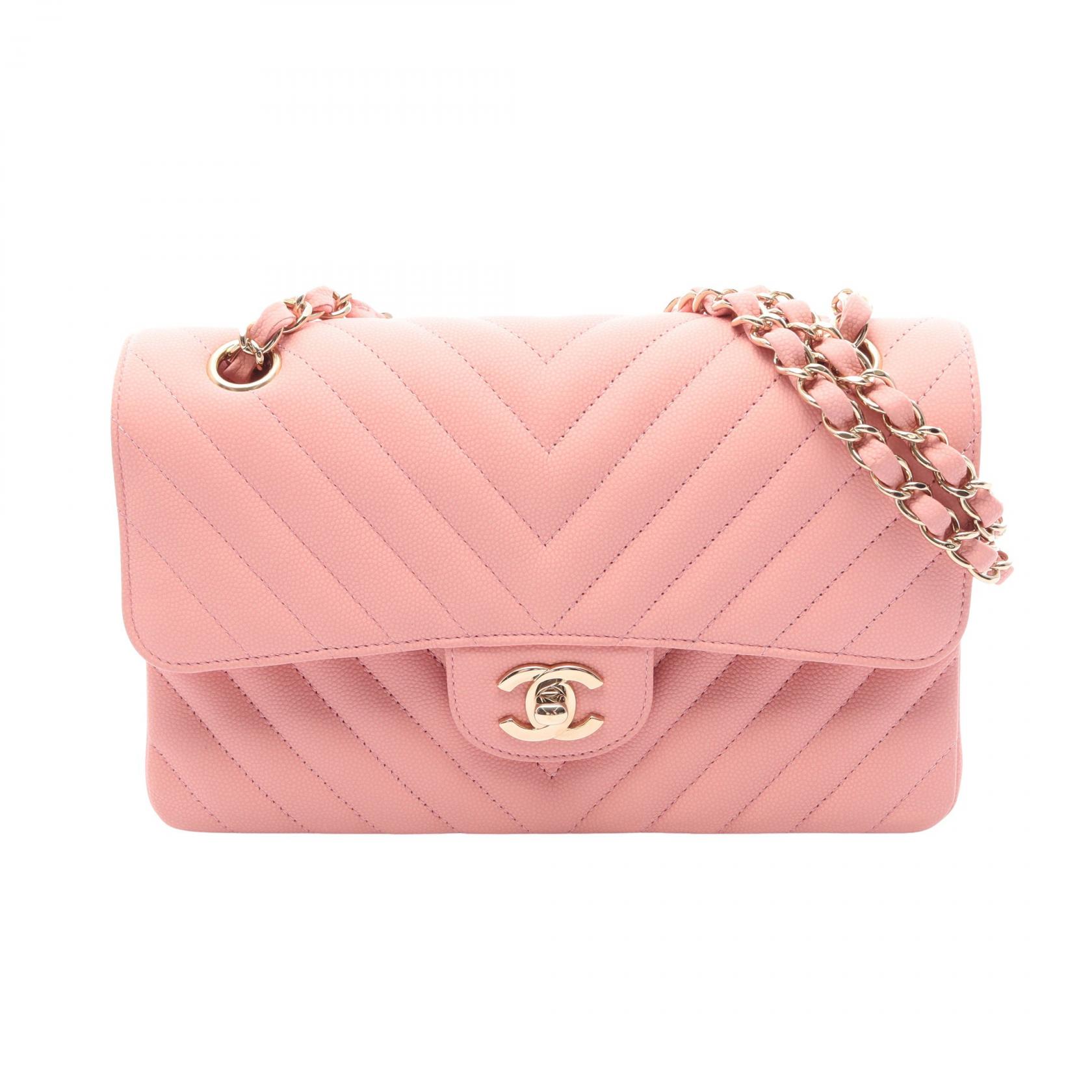 【10%OFFクーポン 7/26 9:59〆】 シャネル CHANEL マトラッセ Wフラップ ショルダーバッグ バッグ キャビアスキン(グレインドカーフ) レディース ピンク系 A01113 【中古】|Brandoff銀座