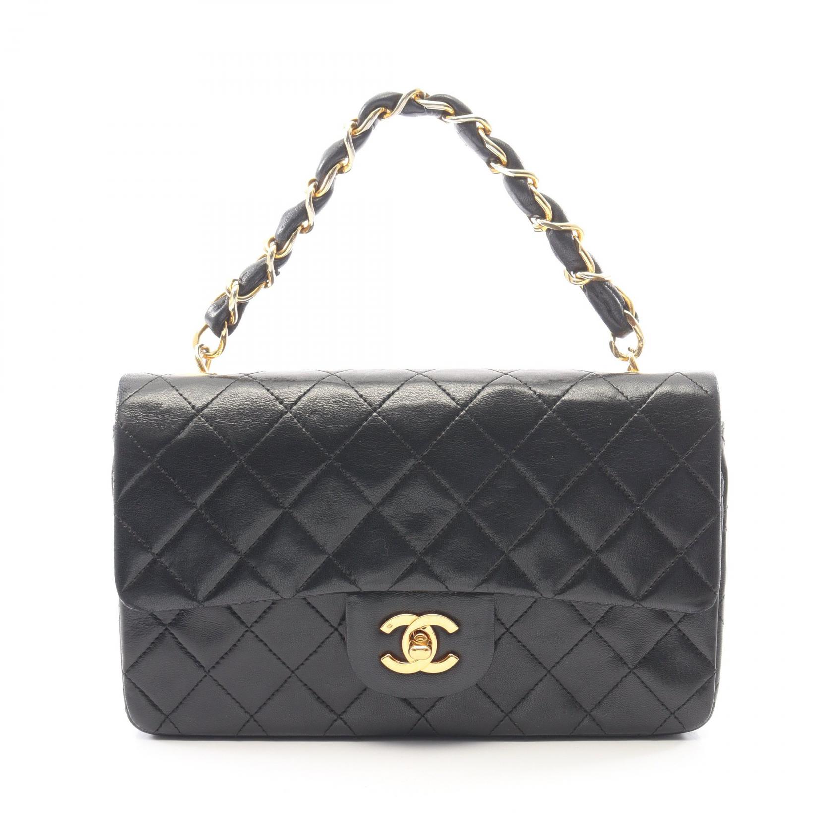 シャネル CHANEL マトラッセ ハンドバッグ バッグ ラムスキン（羊革） レディース ブラック系 【中古】｜Brandoff銀座 261,000円
