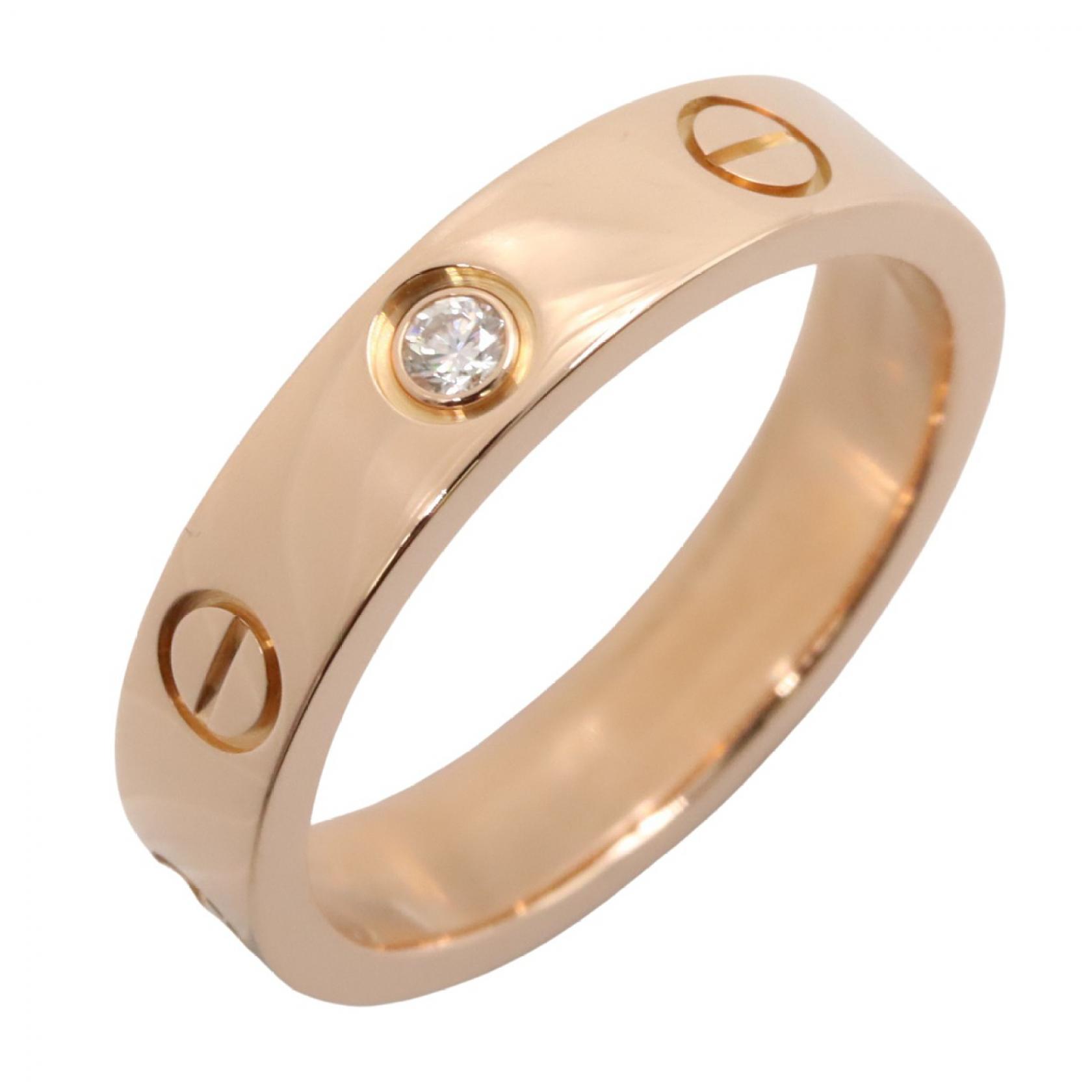 カルティエ CARTIER ミニラブリング 1PD リング・指輪 ジュエリー K18PG（ピンクゴールド） ダイヤモンド レディース ゴールド系 / クリア系 B4050700 【中古】｜Brandoff銀座 132,000円
