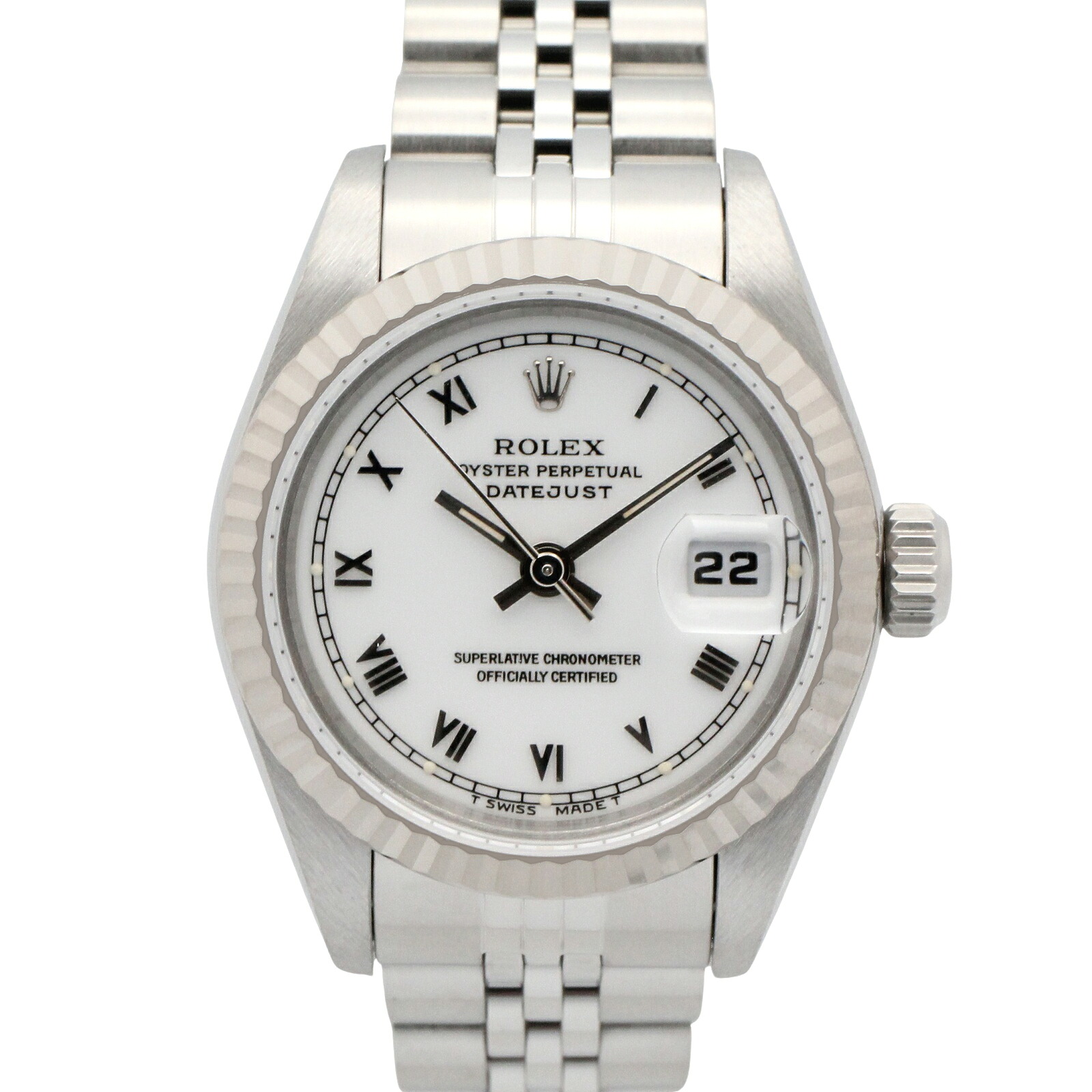 ロレックス ROLEX デイトジャスト T番 腕時計 時計 K18WG(ホワイトゴールド) ステンレススチール レディース ホワイト系 ローマ 69174 【中古】|Brandoff銀座