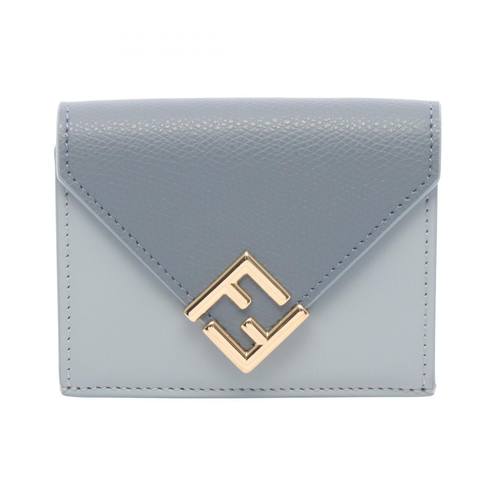 フェンディ FENDI FFダイヤモンド 三つ折り財布 財布 レザー レディース ブルー系 8M0480ALV4F1URV 【新品】｜Brandoff銀座